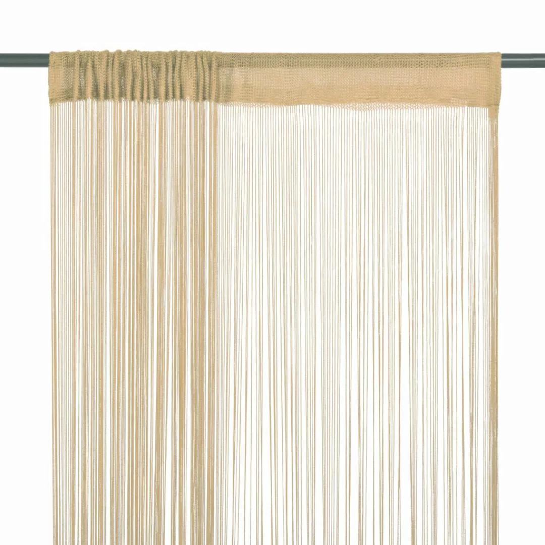 Fadenvorhänge 2 Stk. 100 X 250 Cm Beige günstig online kaufen