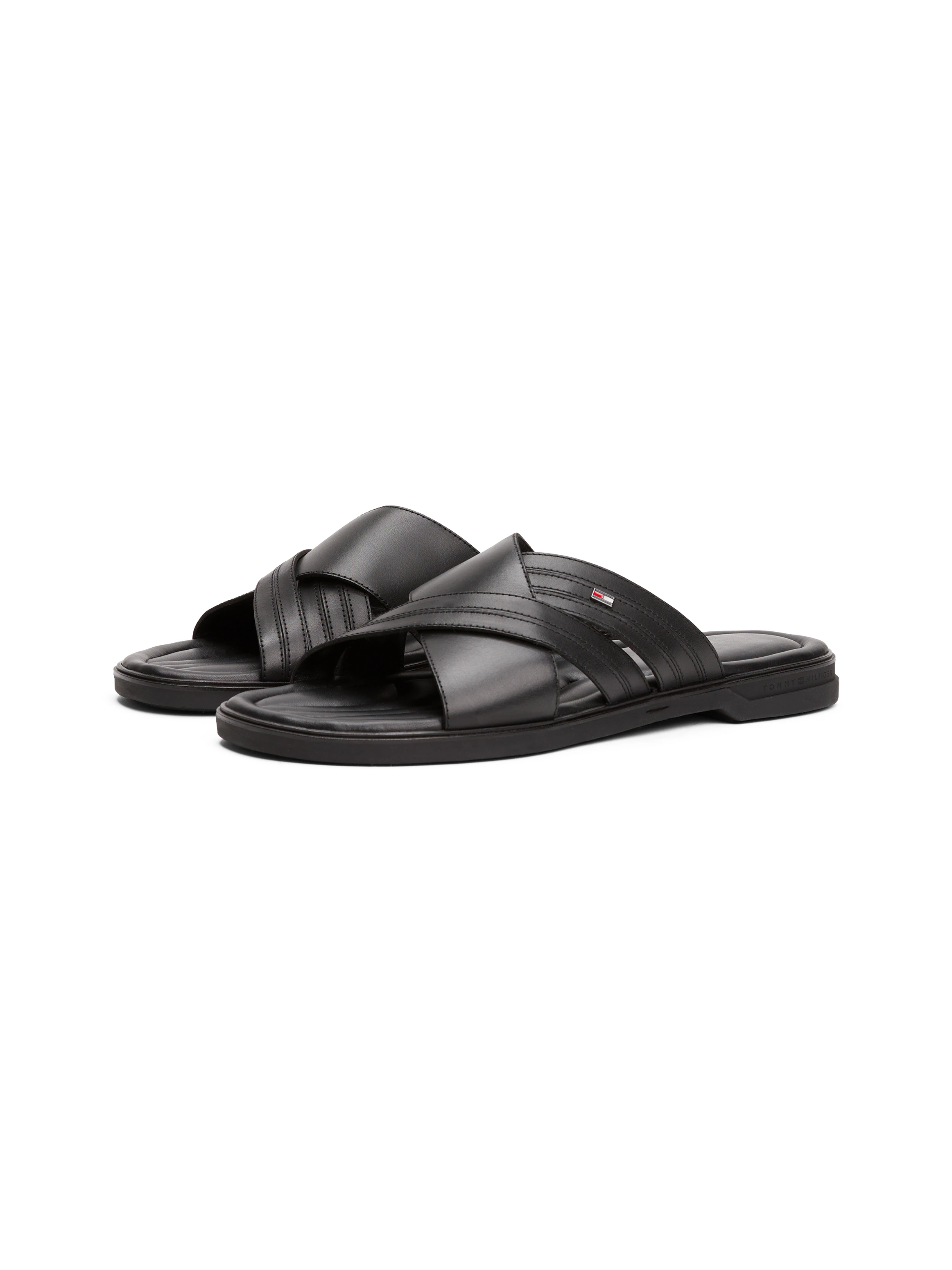 Tommy Hilfiger Pantolette "PREMIUM HILFIGER CC LTH SANDAL", Blockabsatz, So günstig online kaufen