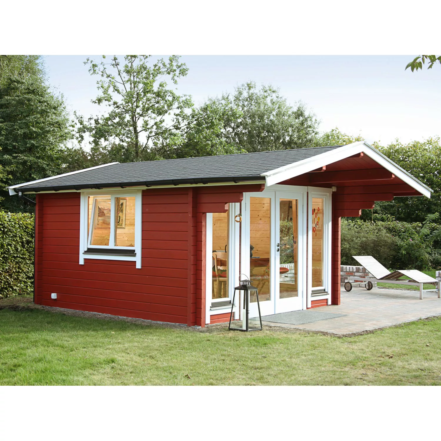 Wolff Finnhaus Holz-Gartenhaus Hammerfest 70-A B x T: 360 cm x 300 cm günstig online kaufen