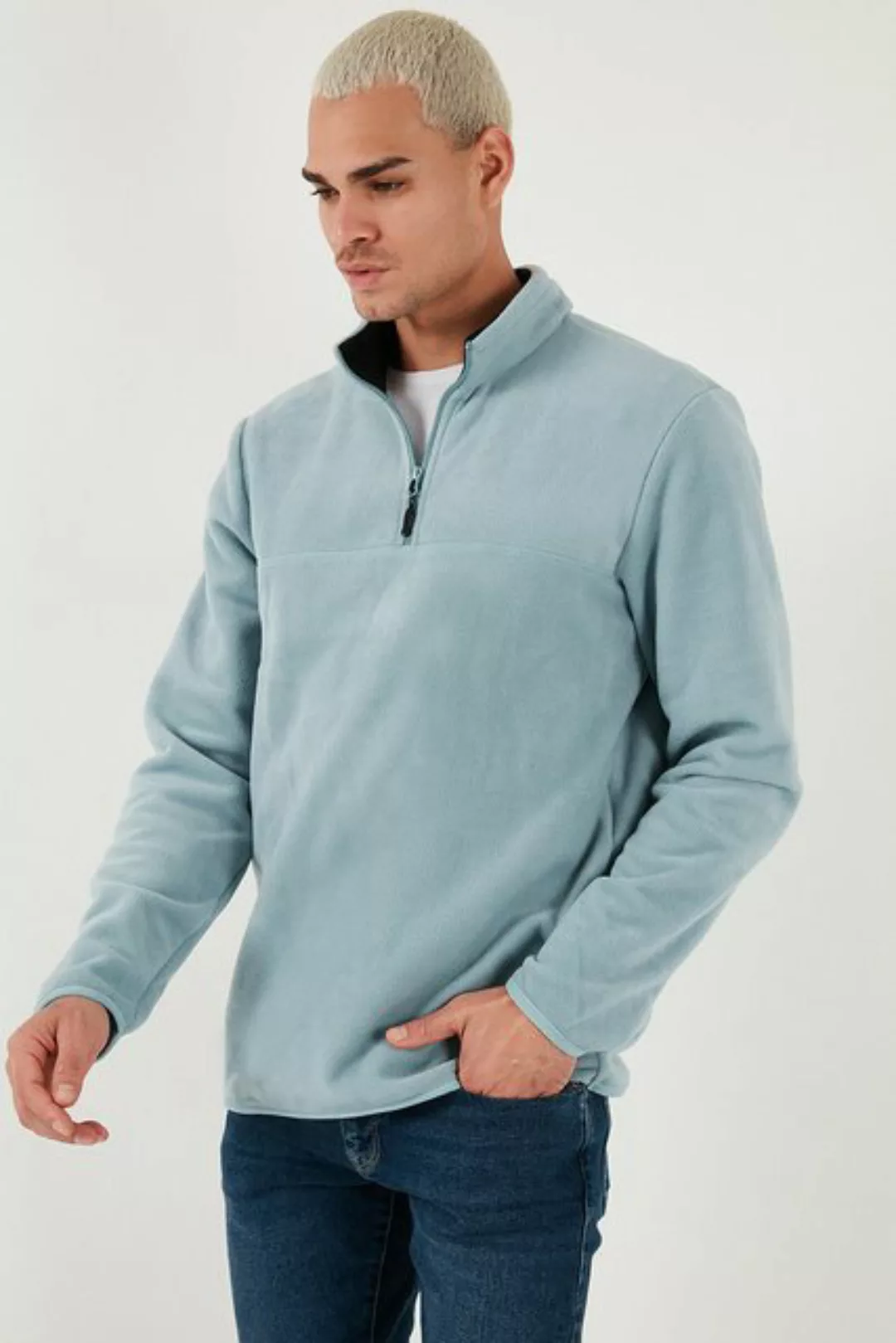 Buratti Fleecepullover Regular Fit günstig online kaufen