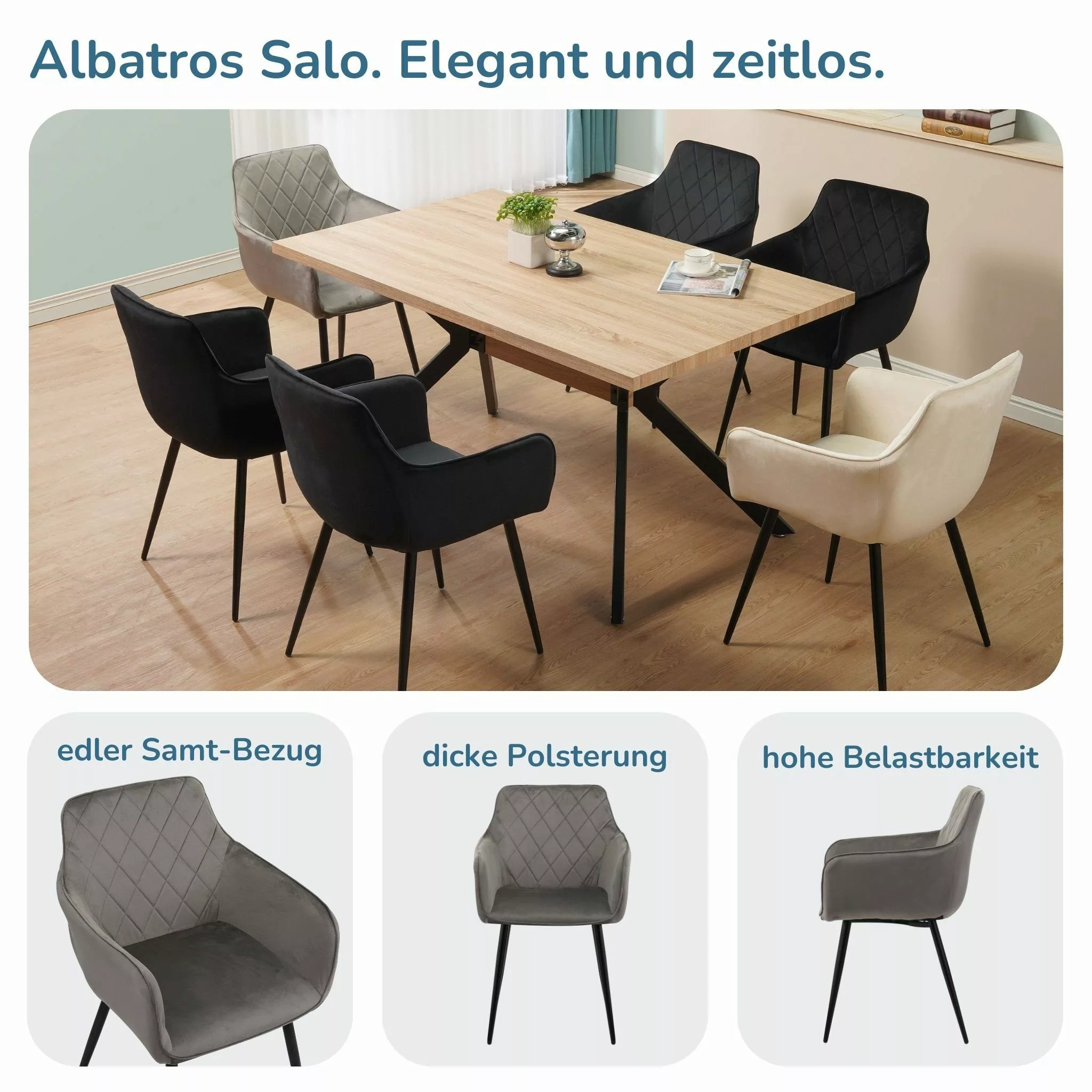 Albatros International Esszimmerstuhl Esszimmerstuhl SALO 1er günstig online kaufen