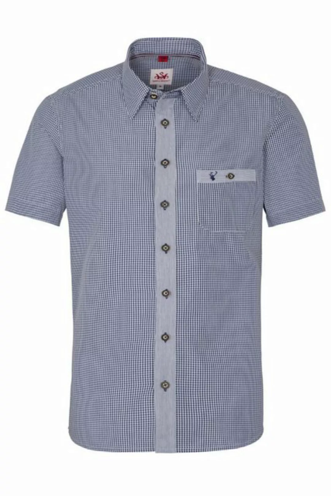 Spieth & Wensky Trachtenhemd Trachtenhemd - DORF KA - dunkelblau, dunkelrot günstig online kaufen