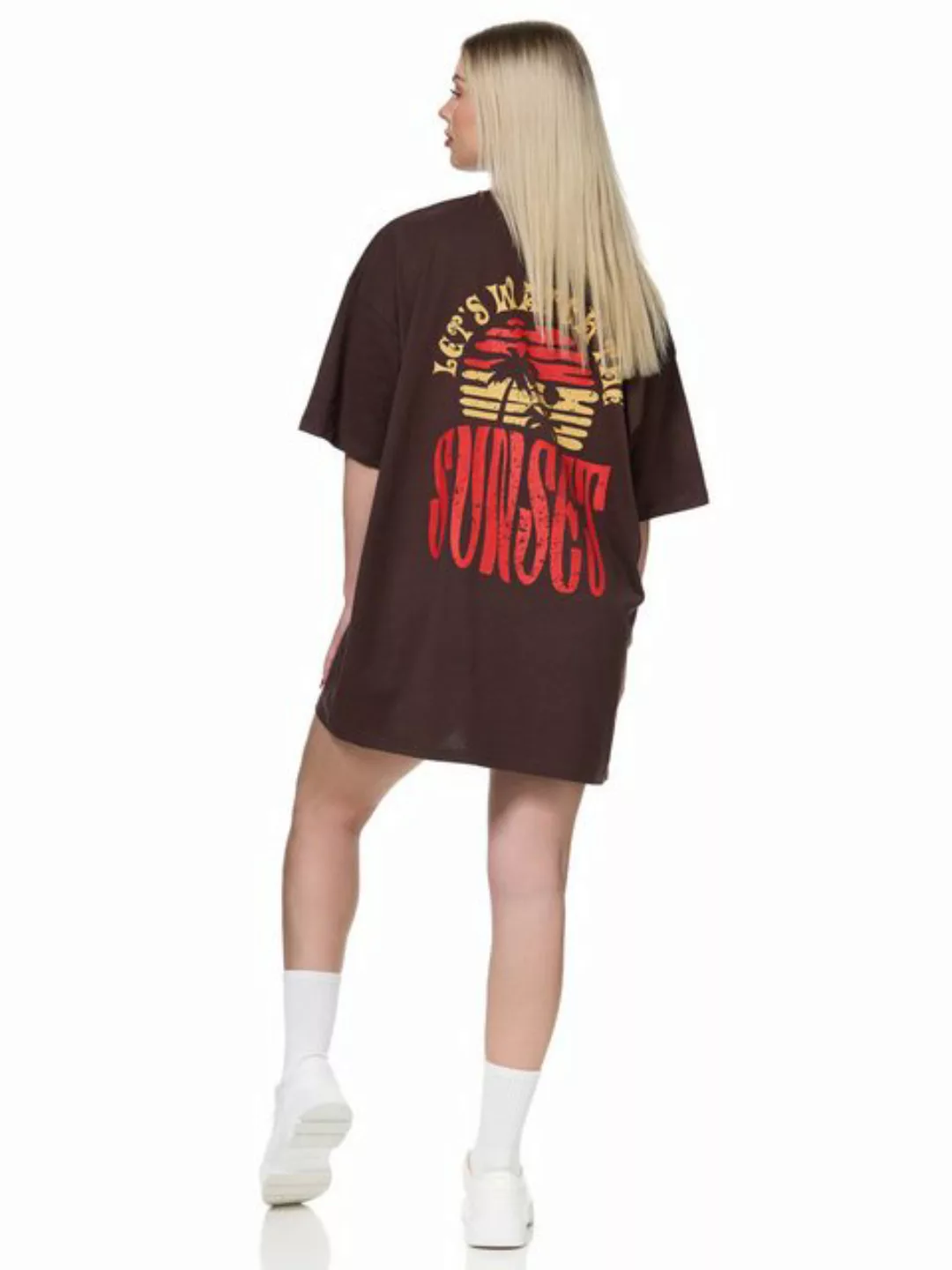 Worldclassca T-Shirt Worldclassca Oversized Print SUNSET T-Shirt lang Somme günstig online kaufen