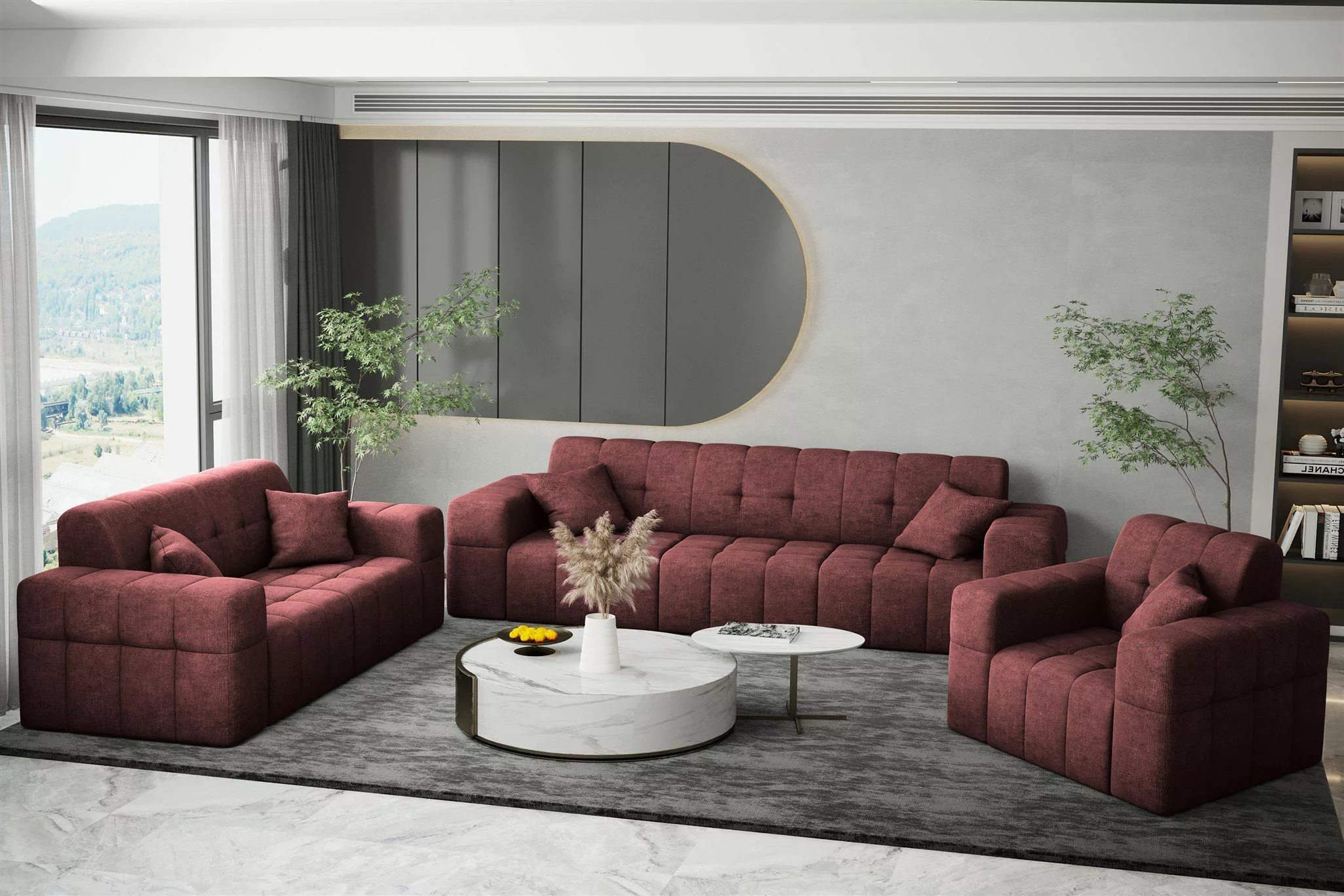 Fun Möbel Polstergarnitur Sofaset Designersofa NANCY günstig online kaufen