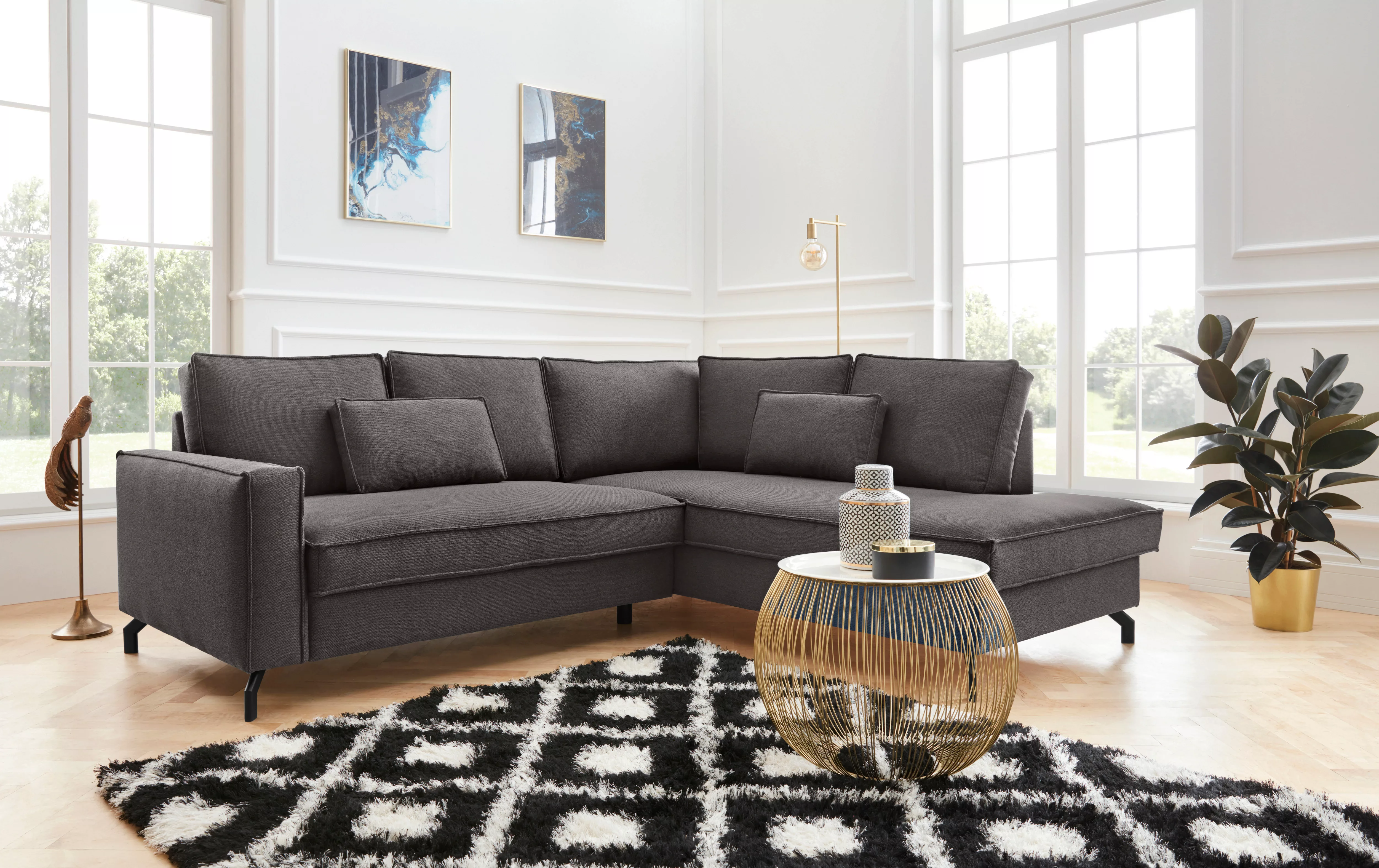 exxpo - sofa fashion Ecksofa "Daytona, kompakt und komfortabel, hoher Sitzk günstig online kaufen