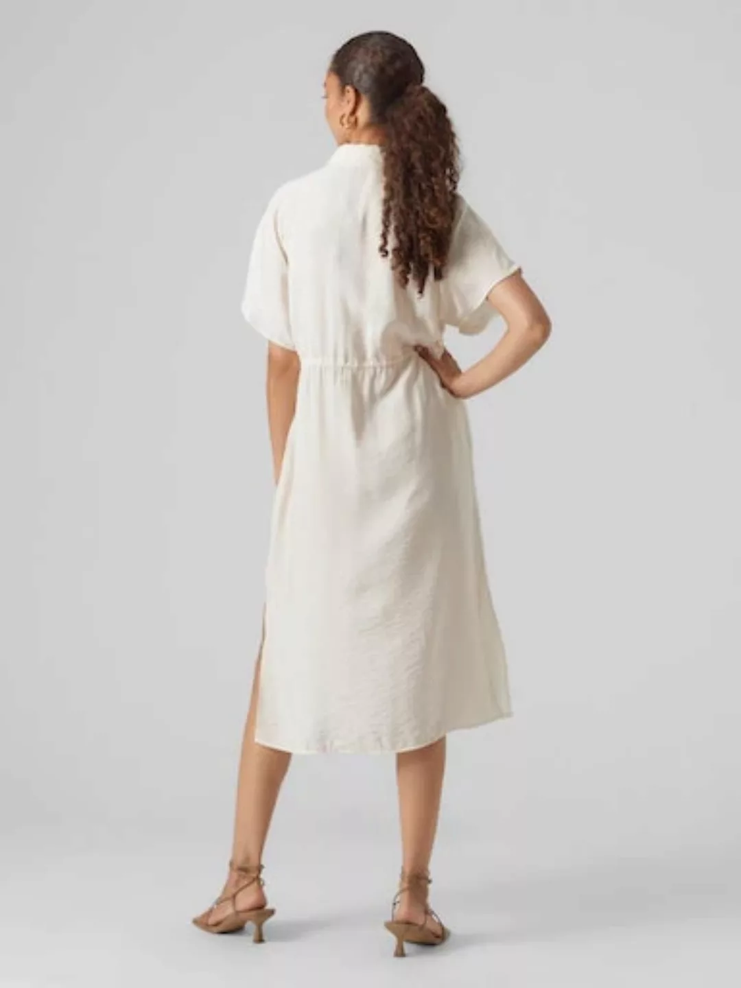 Vero Moda Sommerkleid "VMIRIS S/S SHIRT CALF DRESS WVN NOOS" günstig online kaufen