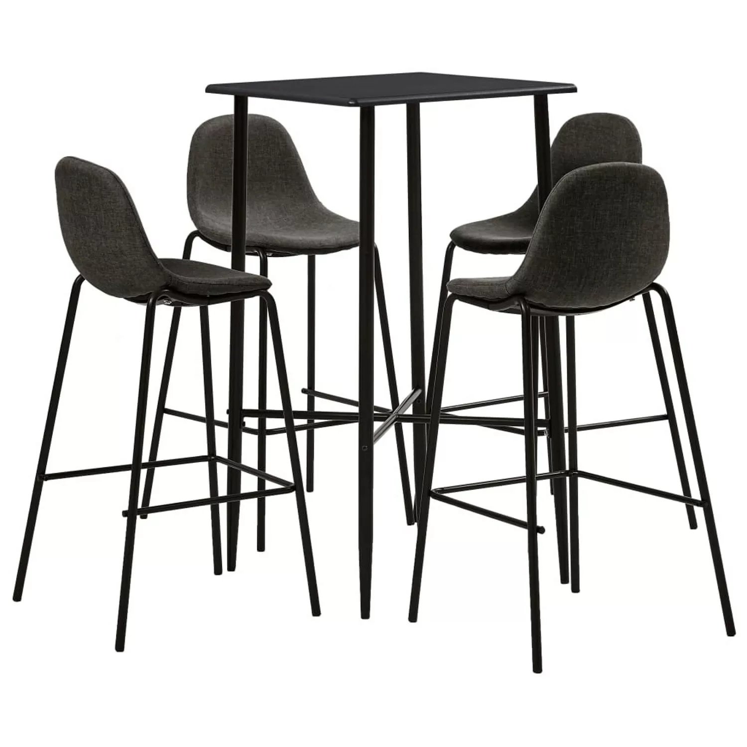 vidaXL 5-tlg. Bar-Set Stoff Dunkelgrau Modell 1 günstig online kaufen