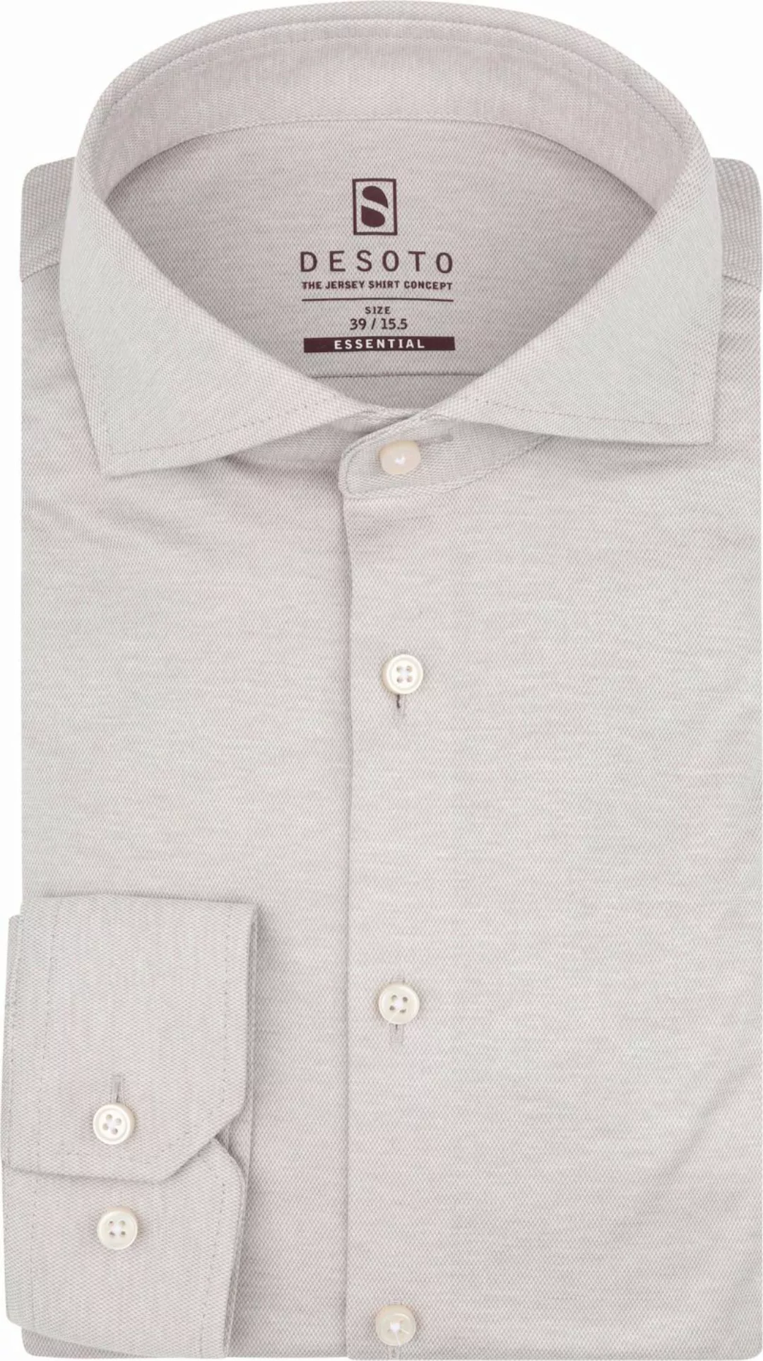 DESOTO Essential Hemd Hai Piqué Beige - Größe 45 günstig online kaufen