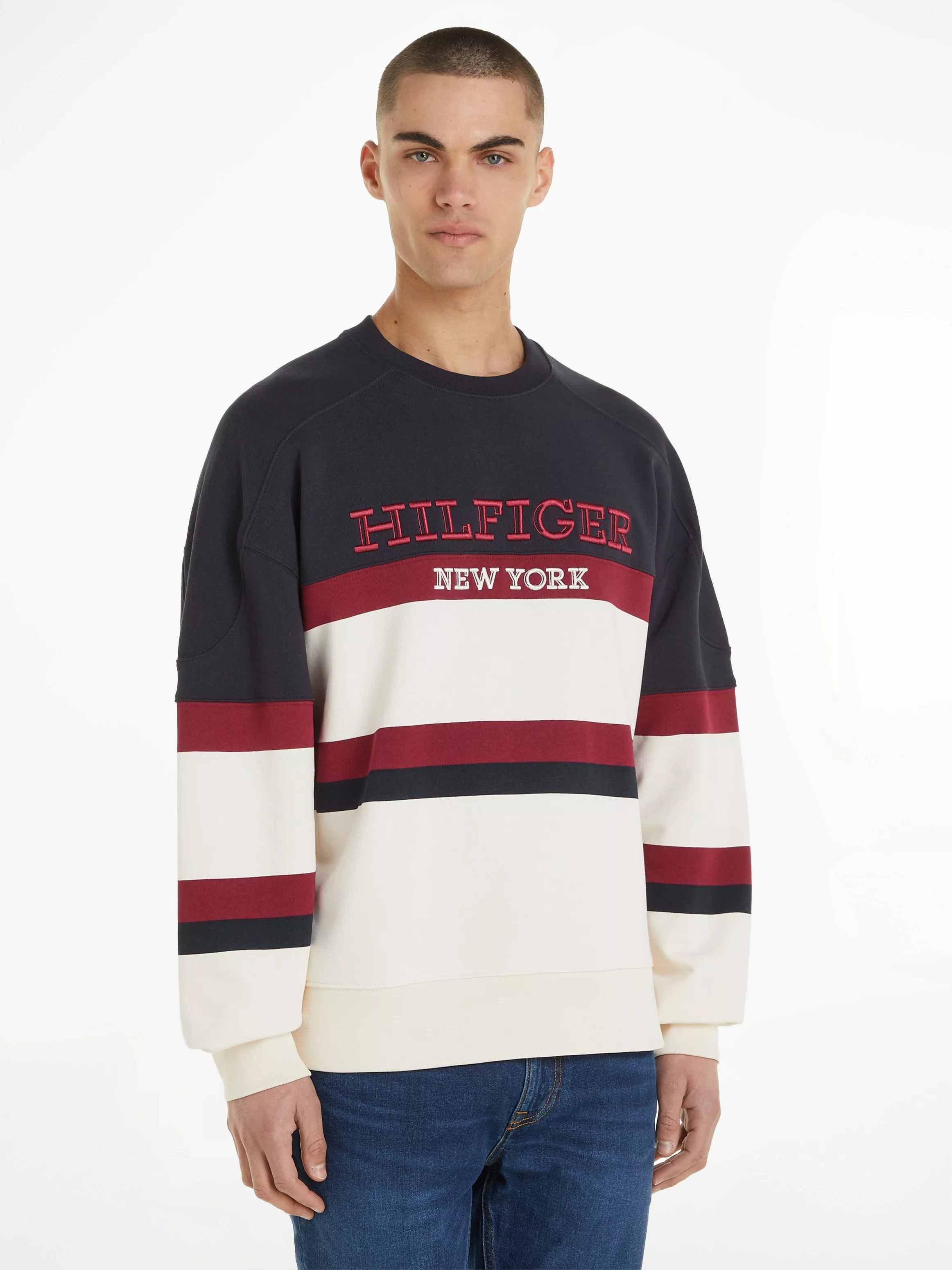 Tommy Hilfiger Sweatshirt "MONOTYPE COLOR BLOCK SWEATSHIRT", mit modischem günstig online kaufen