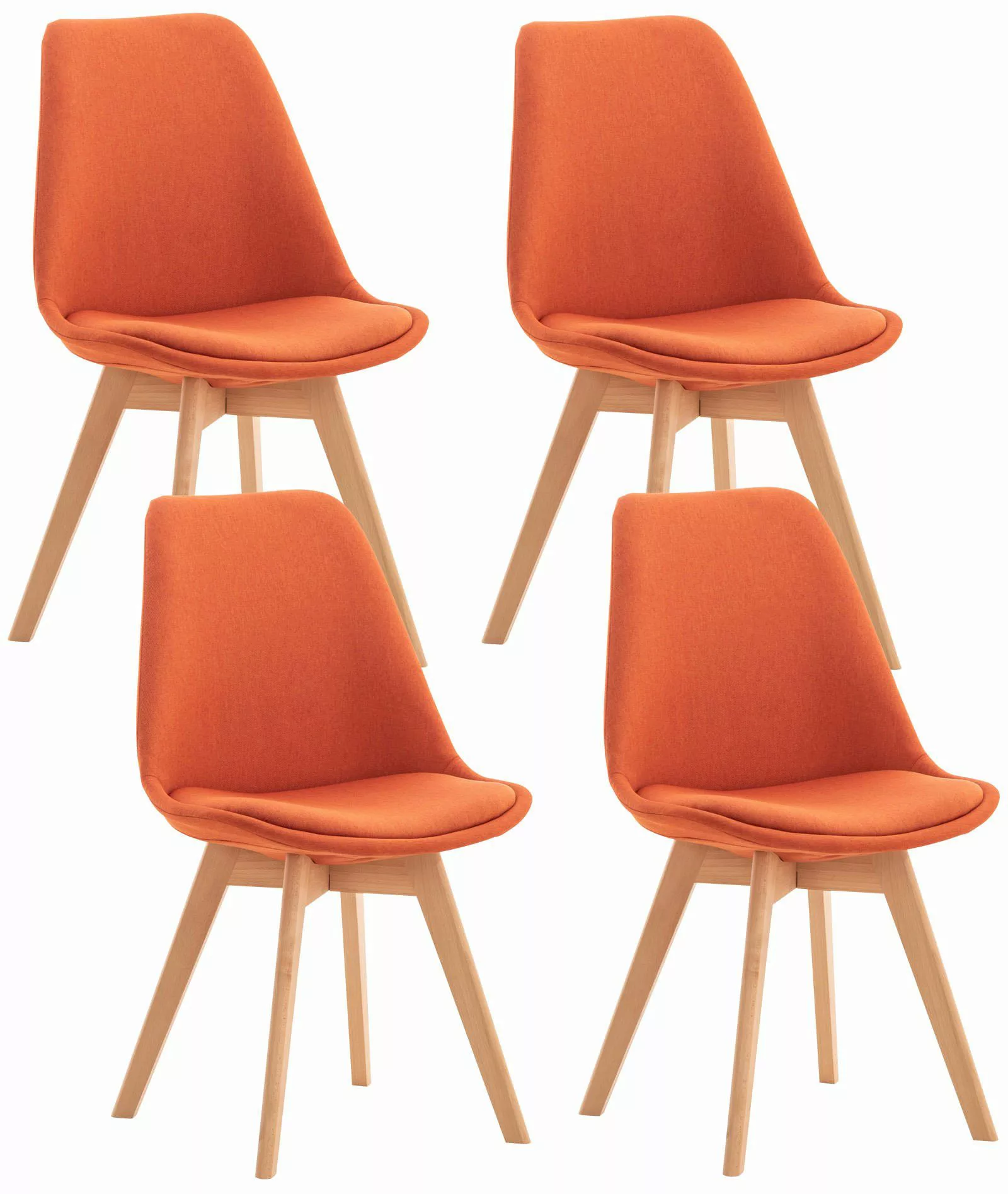 CLP Küchenstuhl Linares (4er Set), Buchenholz-Gestell, günstig online kaufen