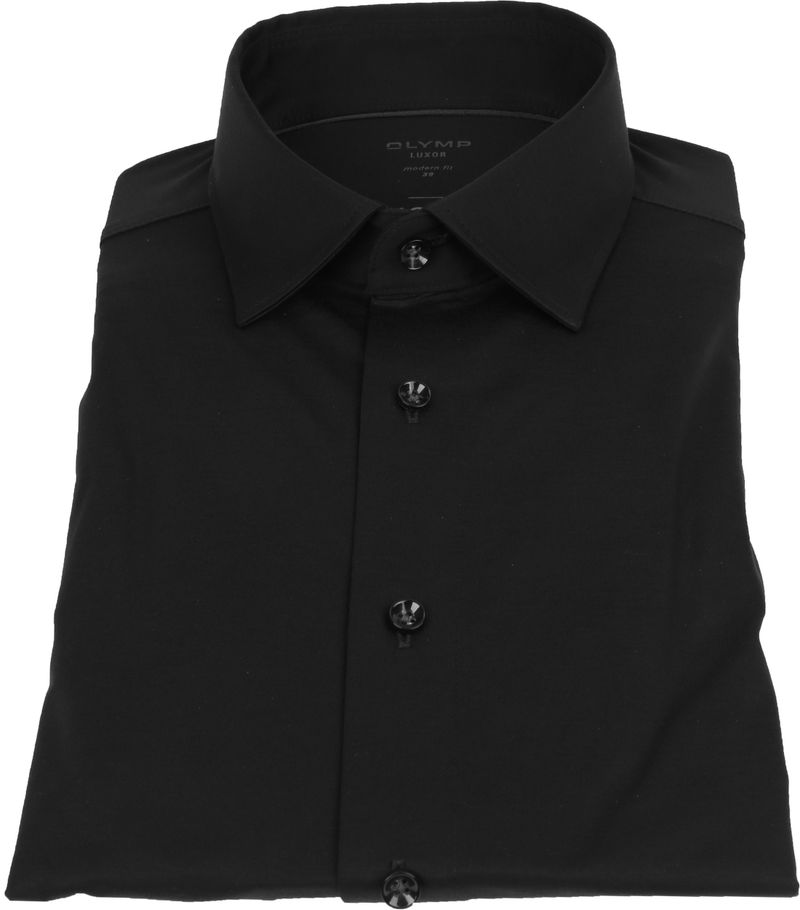 OLYMP Luxor Jersey Stretch Hemd 24/Seven Schwarz - Größe 42 günstig online kaufen