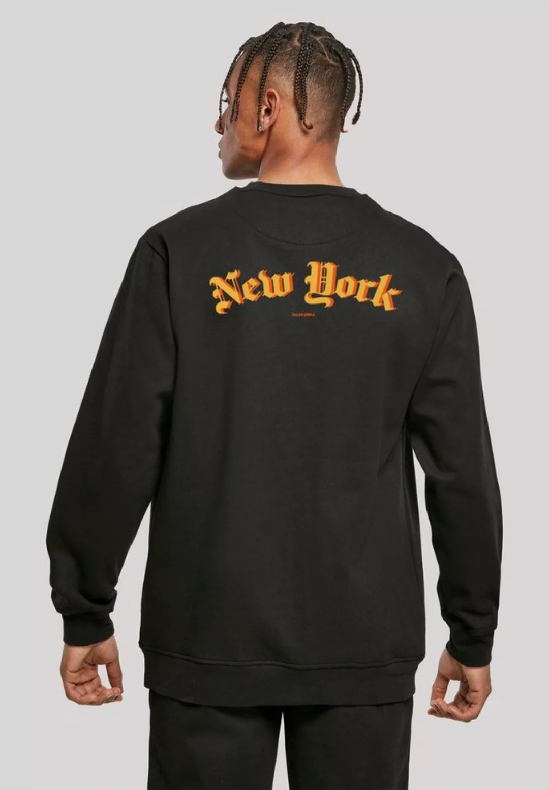 F4NT4STIC Kapuzenpullover New York Orange CREW Print günstig online kaufen