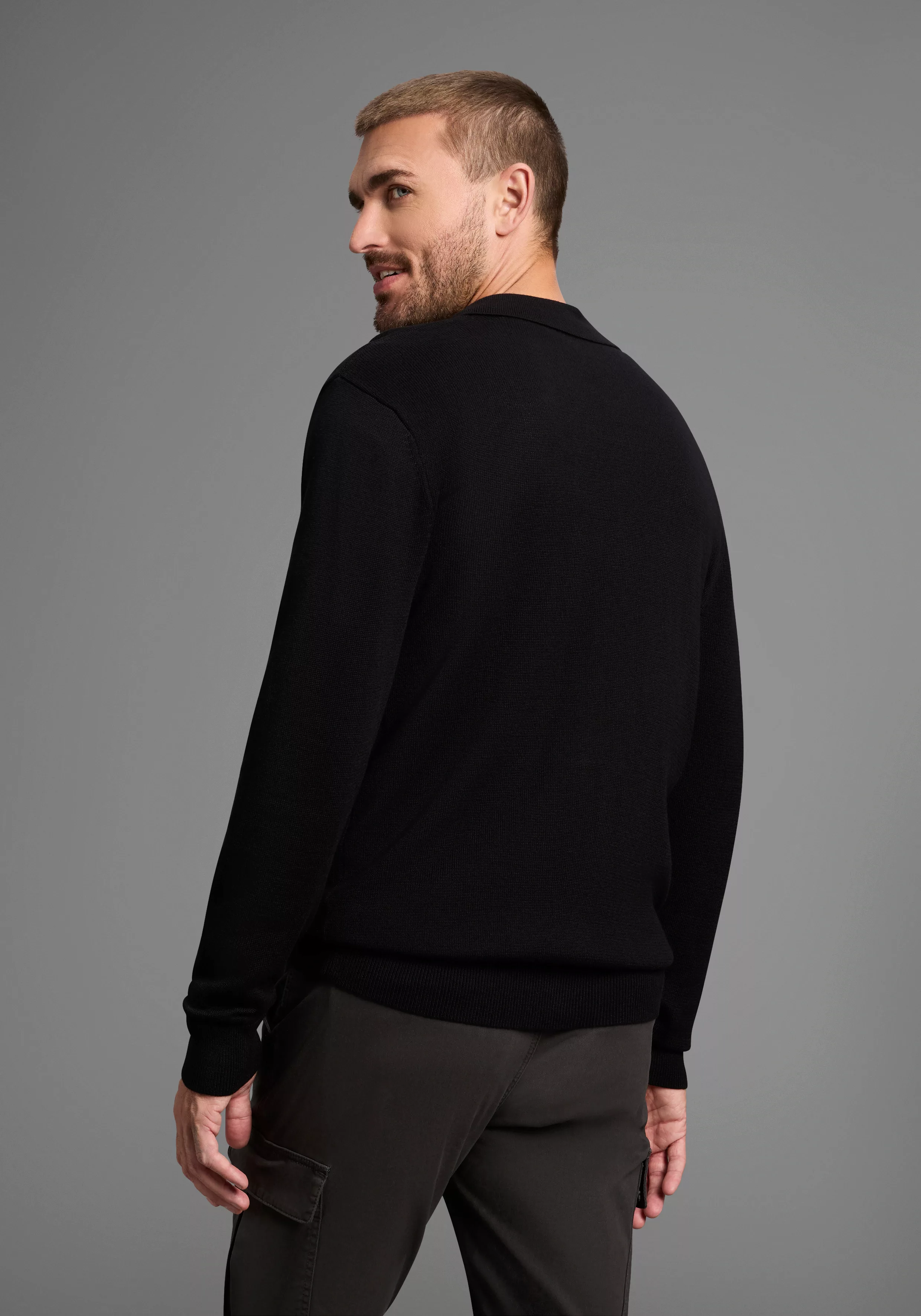 Bruno Banani Polokragenpullover, mit Reißverschluss und Brusttasche günstig online kaufen