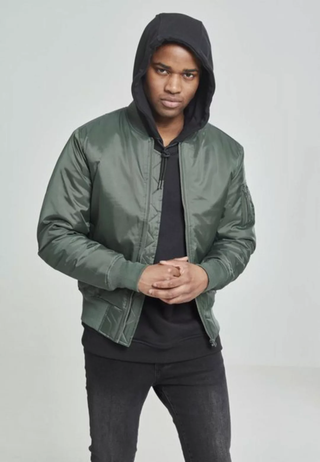 URBAN CLASSICS Bomberjacke TB861 - Basic Bomber Jacket olive L günstig online kaufen