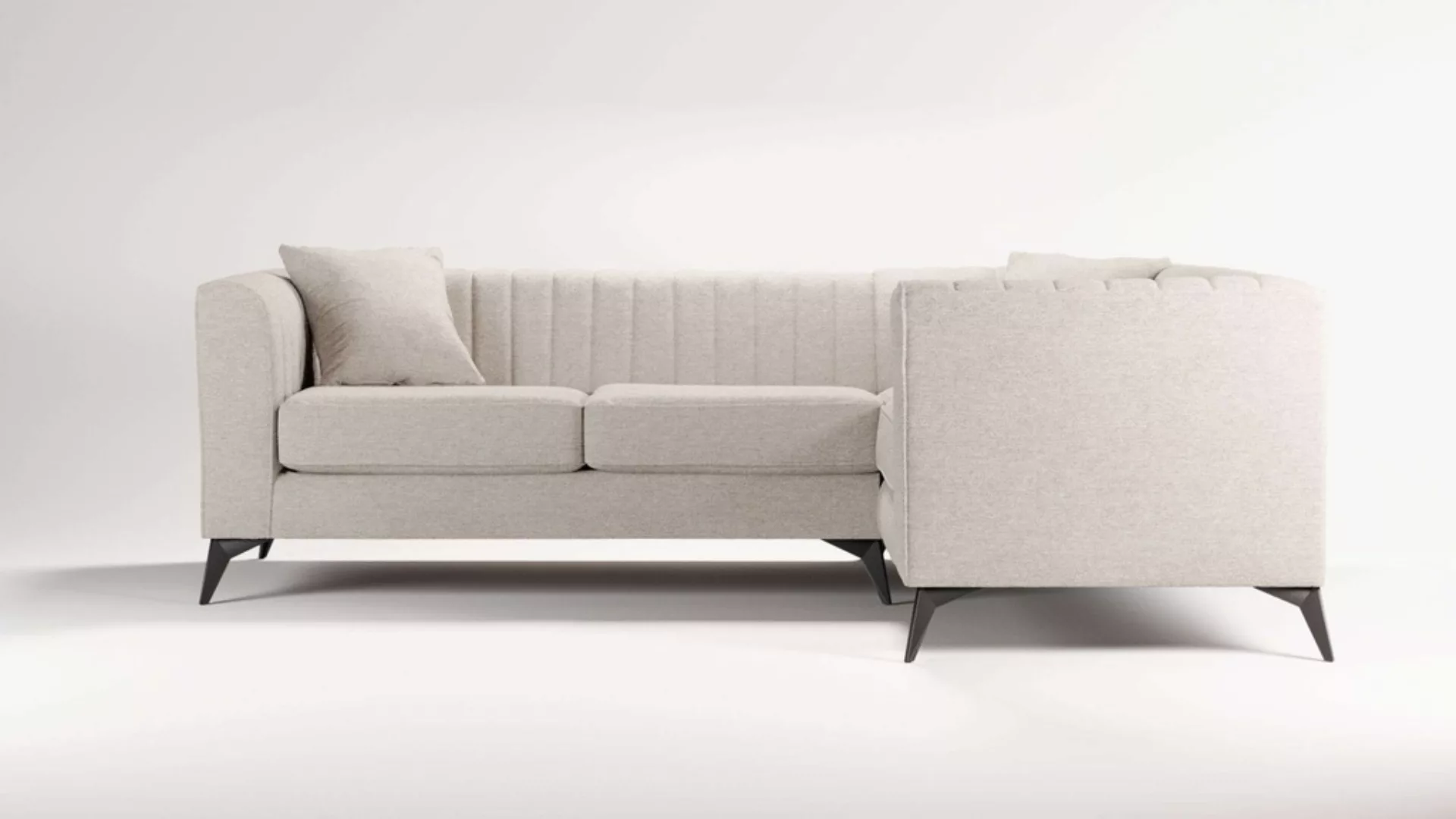 Places of Style Ecksofa »MATTHEW B/T/H: 240/167/74 cm«, L-Form, Steppung im günstig online kaufen