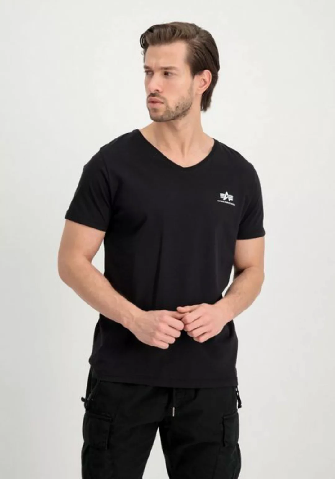 Alpha Industries T-Shirt Alpha Industries Men - T-Shirts Basic V-Neck T Sma günstig online kaufen