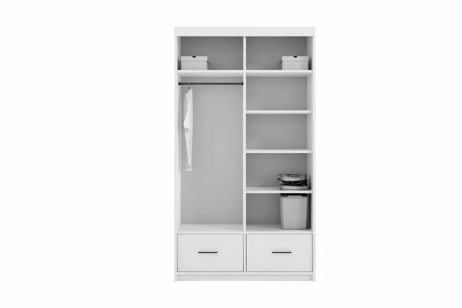 MOEBLO Kleiderschrank MARGOT (Schwebetürenschrank 2-türig Schrank Garderobe günstig online kaufen