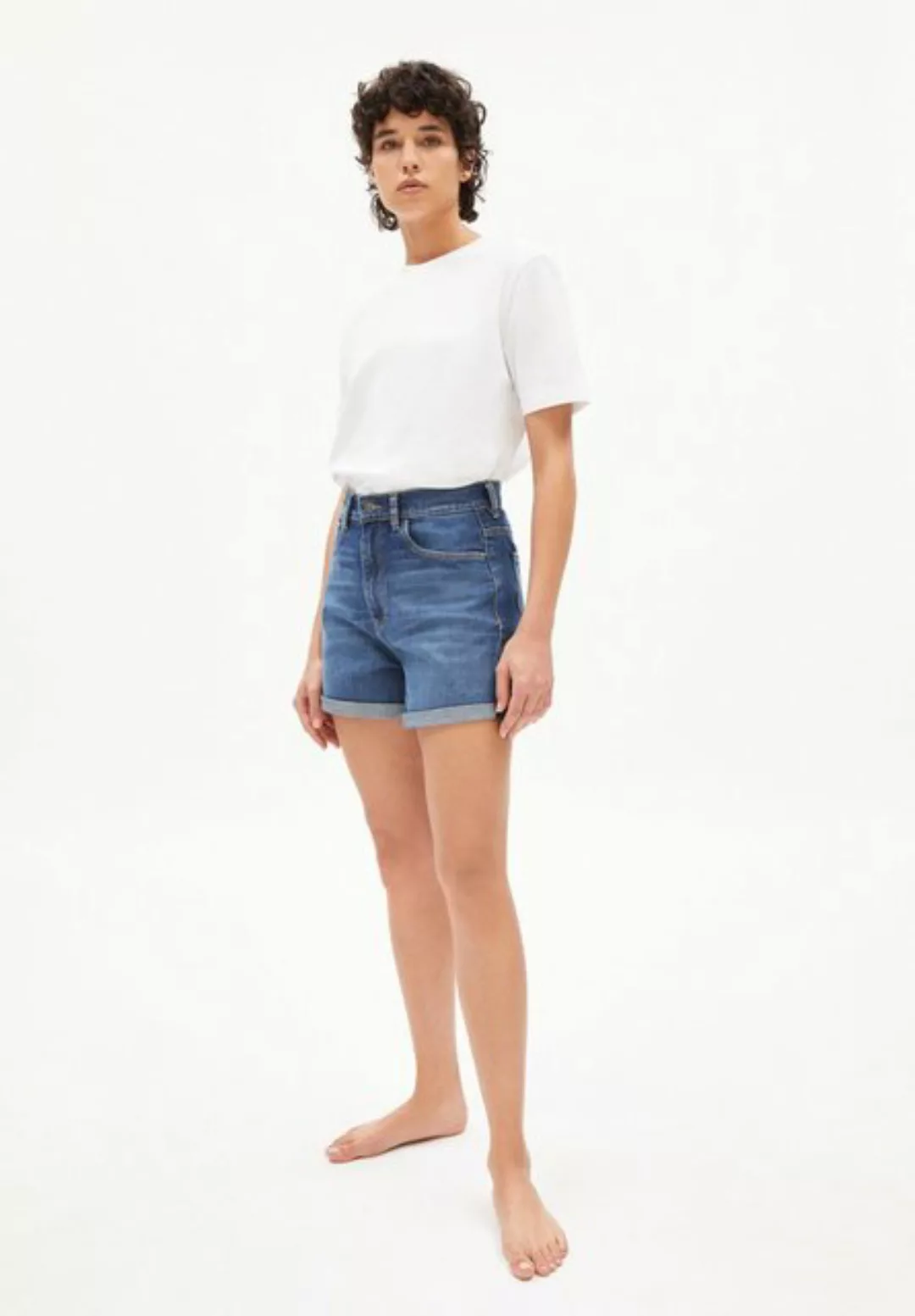 Silvaa - Damen Jeans Shorts Aus Bio-baumwoll Mix günstig online kaufen