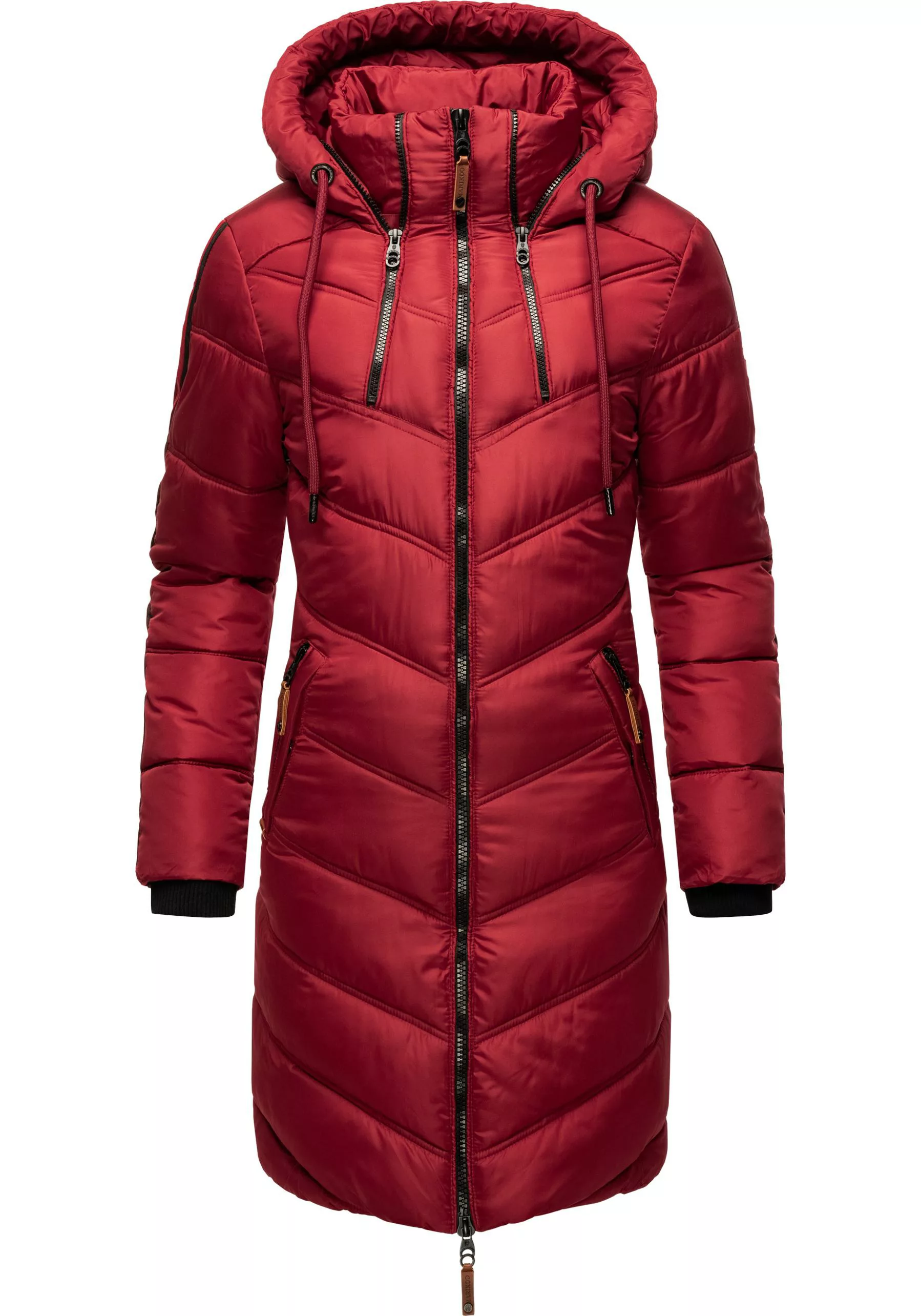 Marikoo Wintermantel "Armasa", modischer Damen Winter Steppmantel mit Kapuz günstig online kaufen