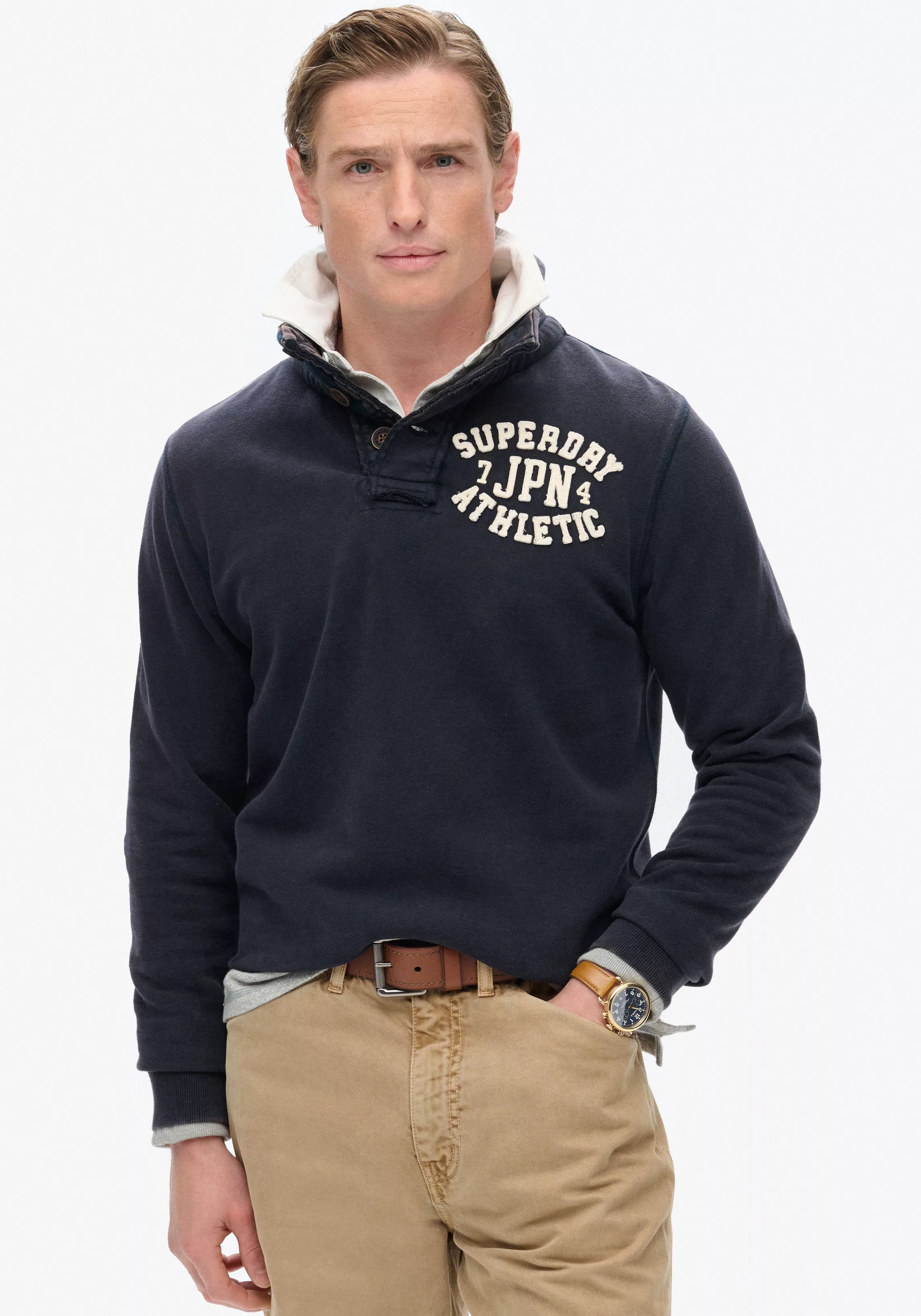 Superdry Sweatshirt Vintage Athletic Henley Jumper günstig online kaufen