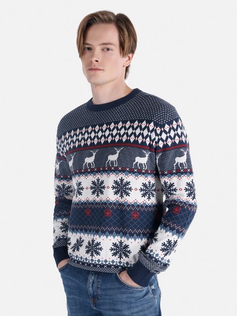 Colins Strickpullover Mehrfarbiger Herrenpullover mit normaler Passform und günstig online kaufen