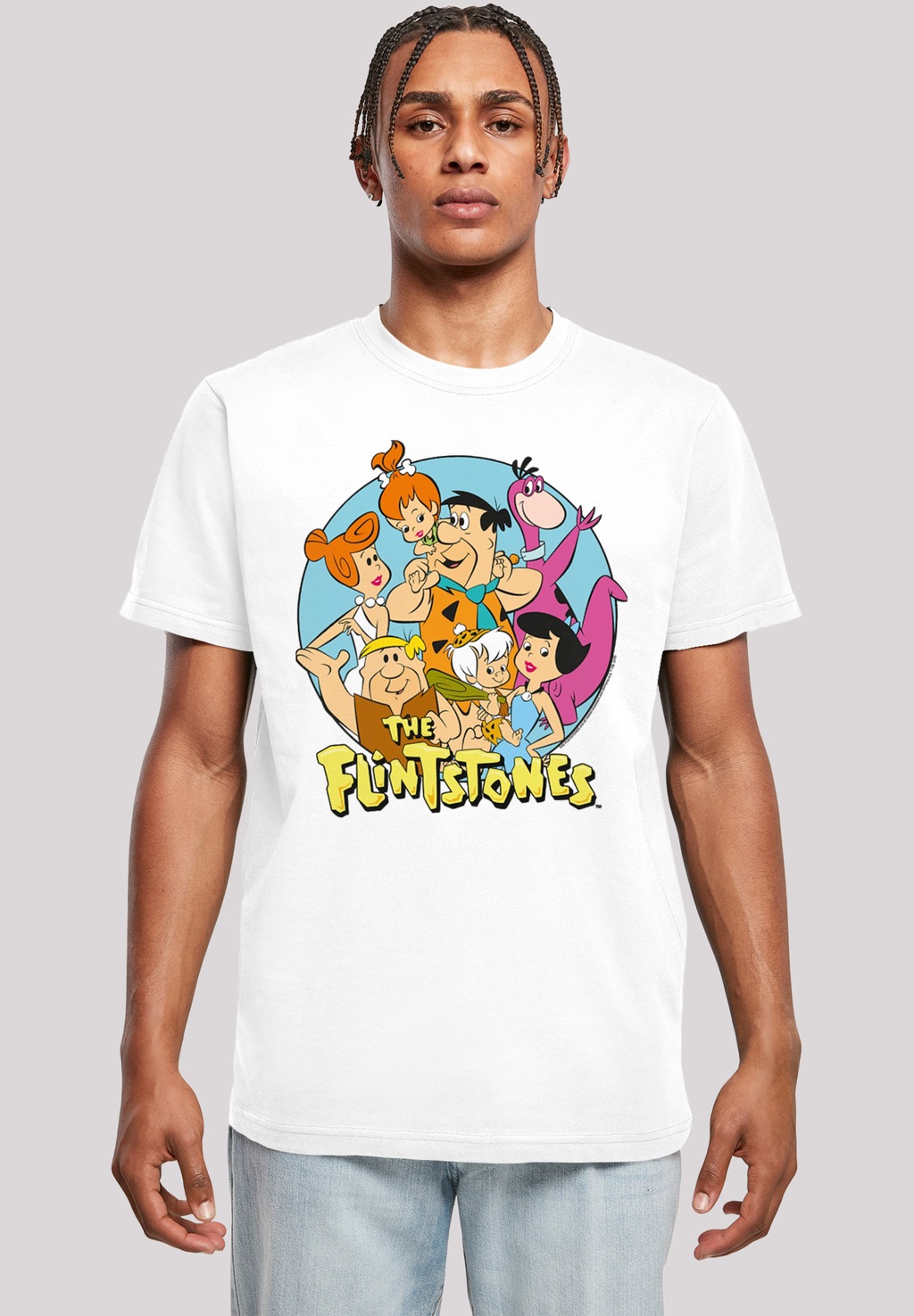 F4NT4STIC T-Shirt "Die Familie Feuerstein Group Circle", Print günstig online kaufen