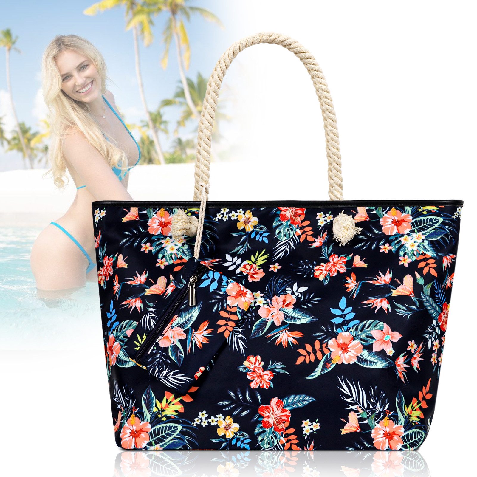 TAN.TOMI Strandtasche Grosse Strandtasche Shopper Mit günstig online kaufen
