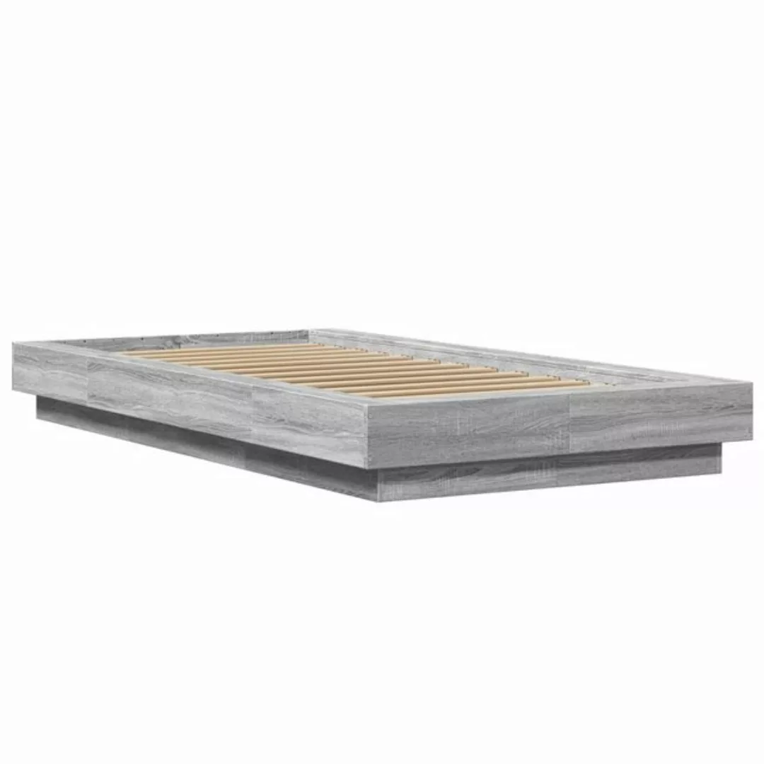 vidaXL Bett Bettgestell Grau Sonoma 75x190 cm Holzwerkstoff günstig online kaufen