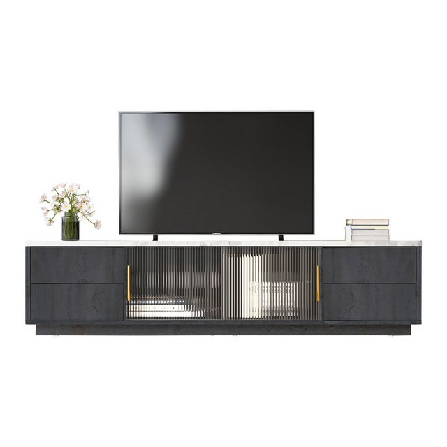 BlingBin TV-Schrank TV Stand Lowboard (1-St., marmorierte Tischplatte, Kabe günstig online kaufen