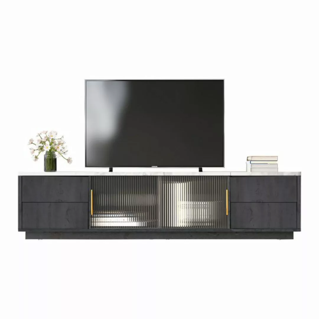 BlingBin TV-Schrank TV Stand Lowboard (1-St., marmorierte Tischplatte, Kabe günstig online kaufen