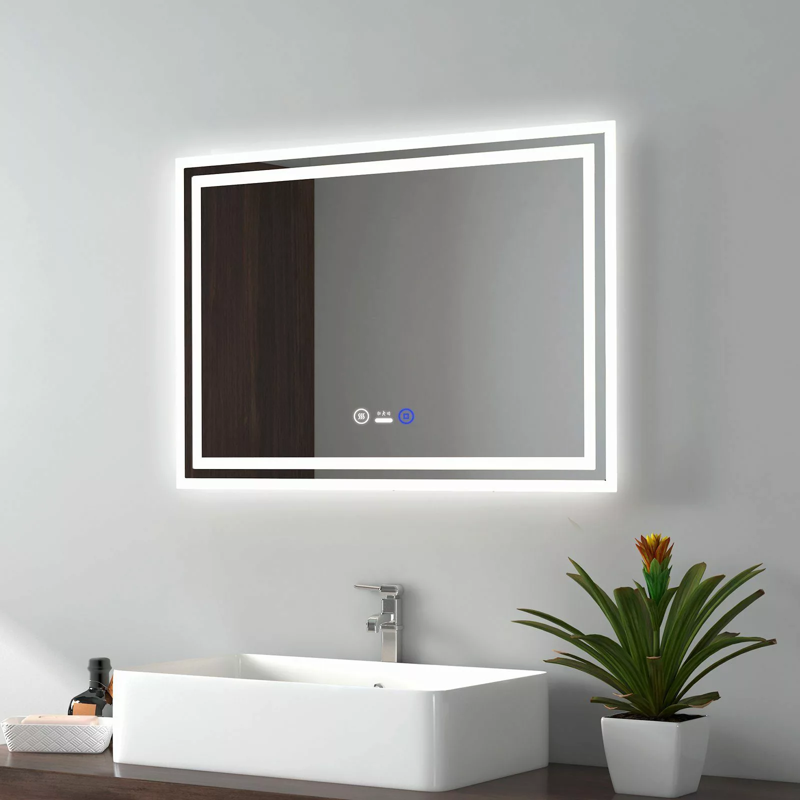 EMKE Badspiegel LED Bewegungssensor 6500K Wandspiegel günstig online kaufen
