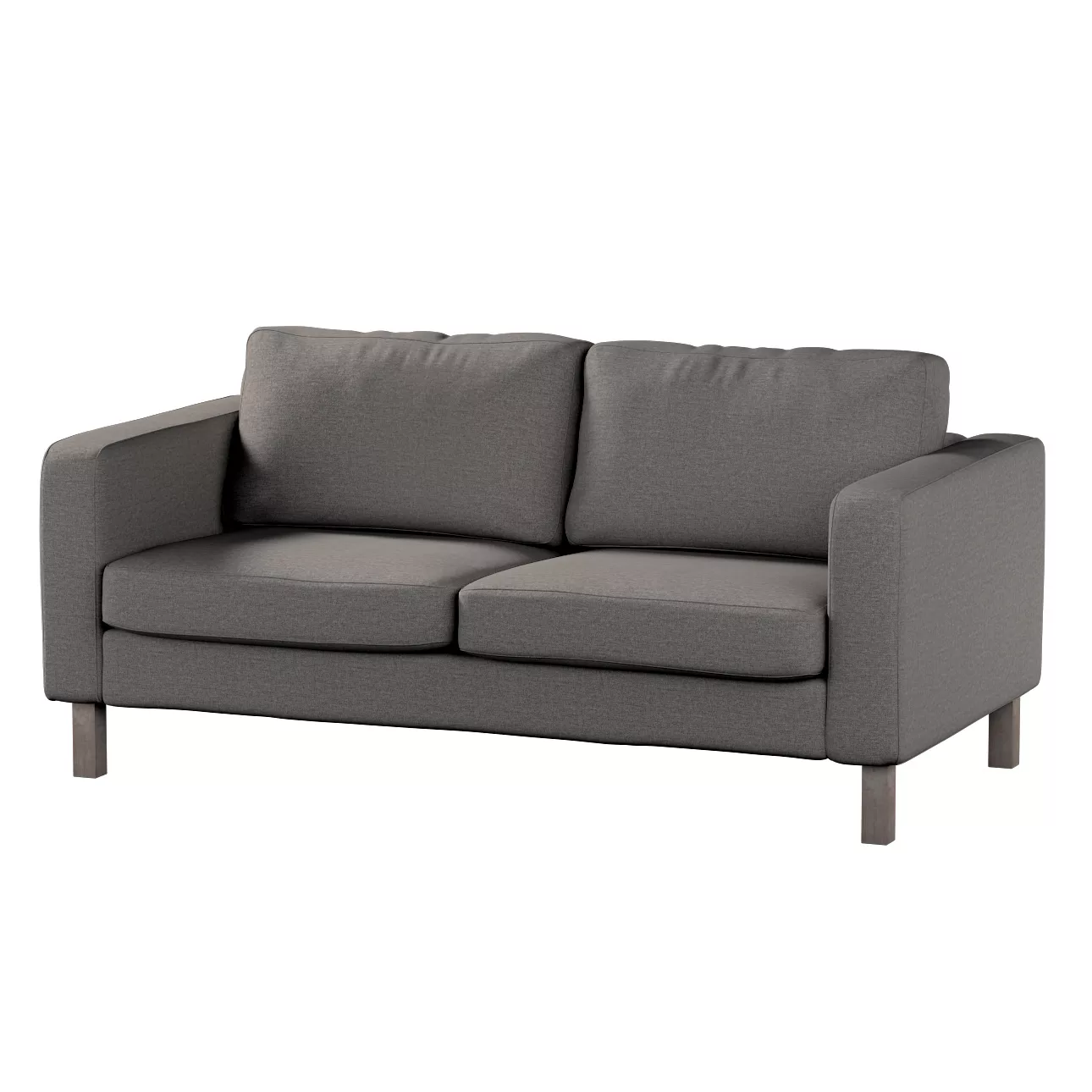 Bezug für Karlstad 2-Sitzer Sofa nicht ausklappbar, dunkelgrau, Sofahusse, günstig online kaufen