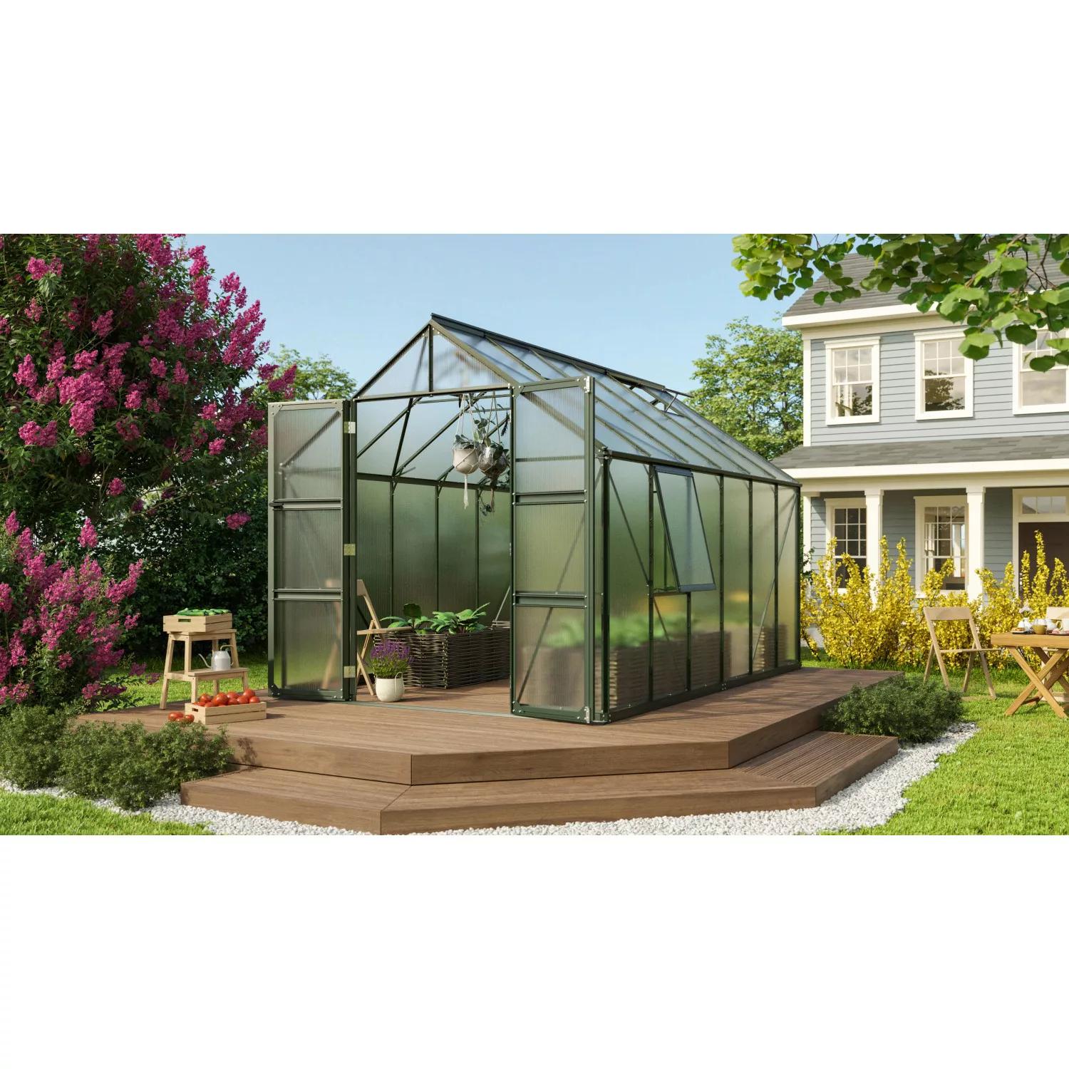 Vitavia Gewächshaus Olymp 9900 HKP 6 mm Smaragd B 257 cm x T 387 cm günstig online kaufen