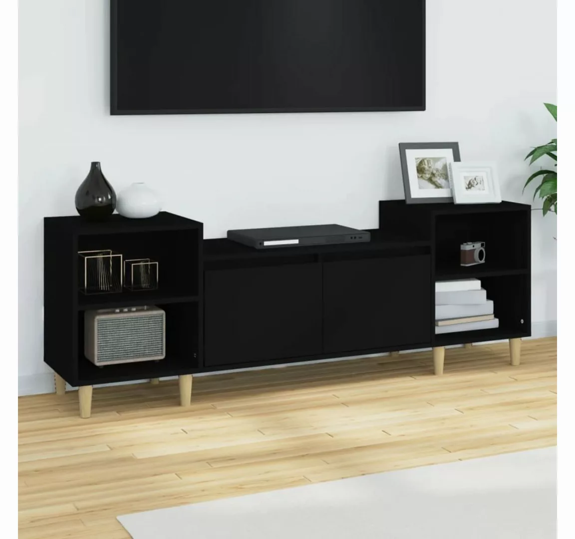 furnicato TV-Schrank Schwarz 160x35x55 cm Holzwerkstoff günstig online kaufen
