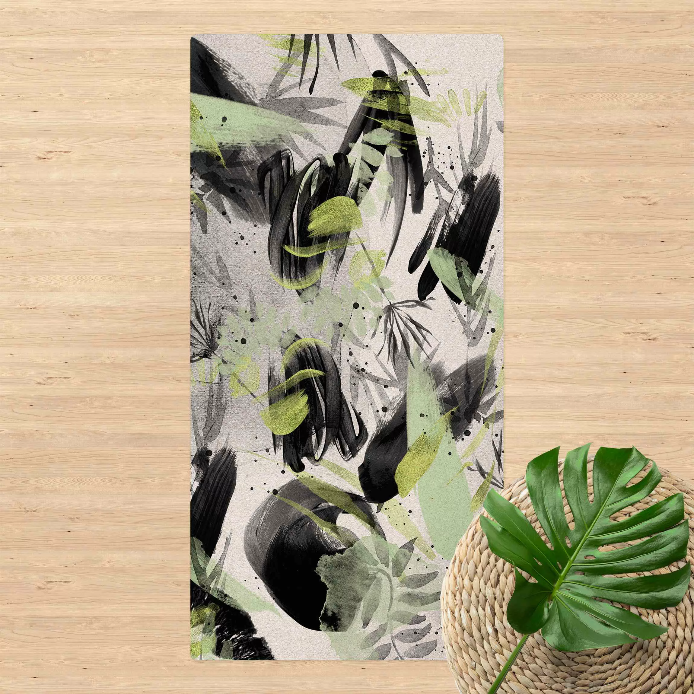 Kork-Teppich Abstraktes Pinselmuster Garten Eden günstig online kaufen