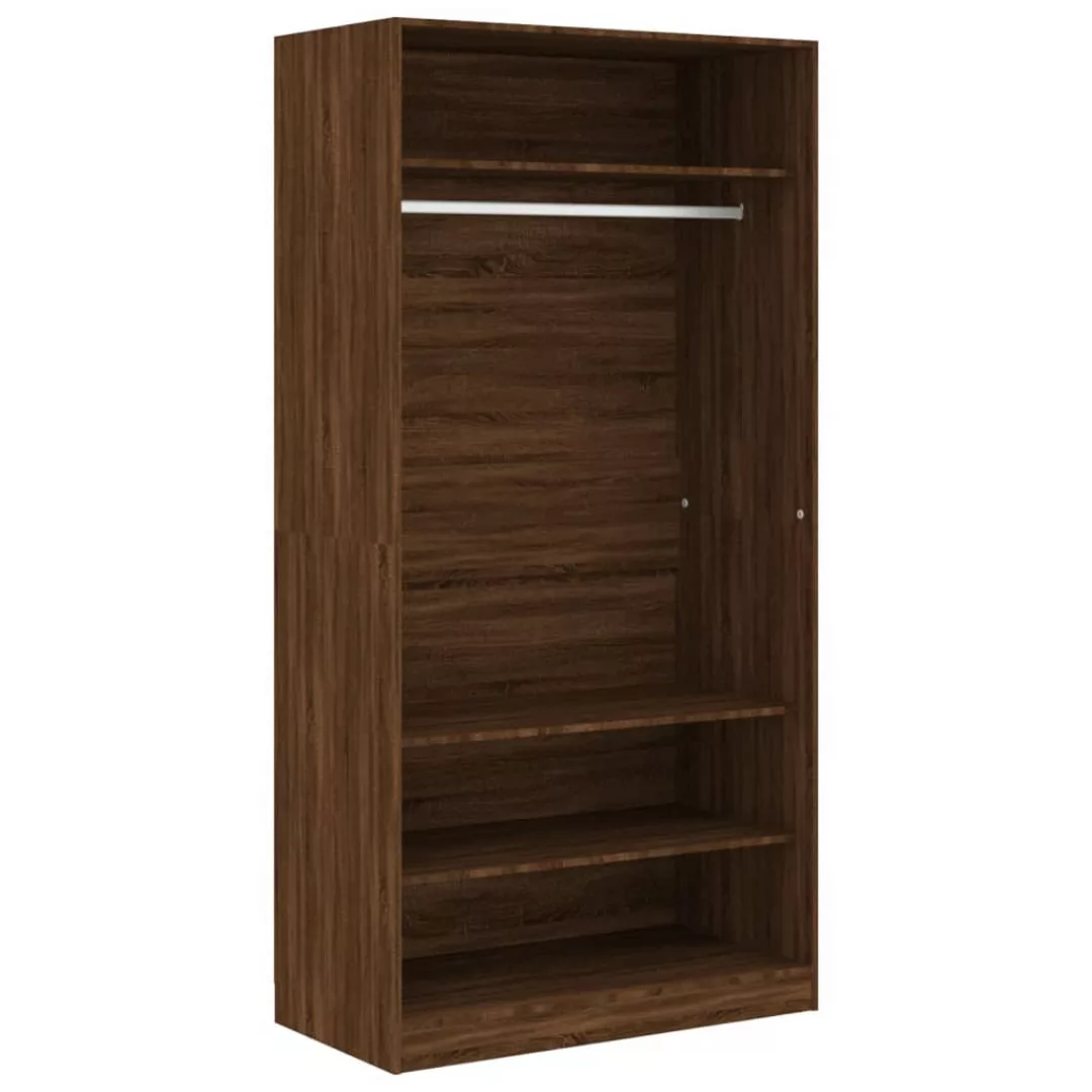 vidaXL Kleiderschrank Kleiderschrank Braun Eiche-Optik 100x50x200 cm Spanpl günstig online kaufen