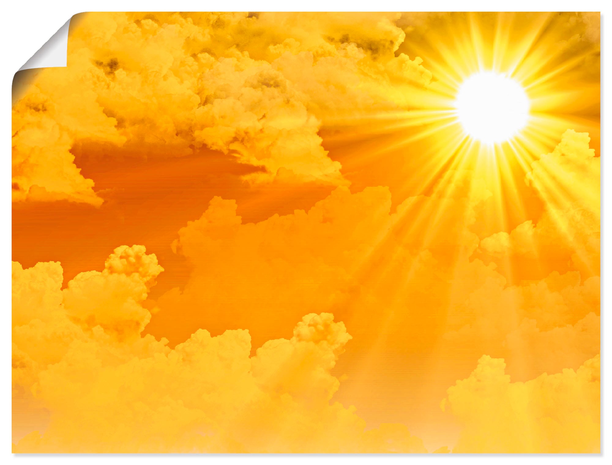 Artland Wandbild »Warme Sonnenstrahlen«, Himmel, (1 St.), als Leinwandbild, günstig online kaufen