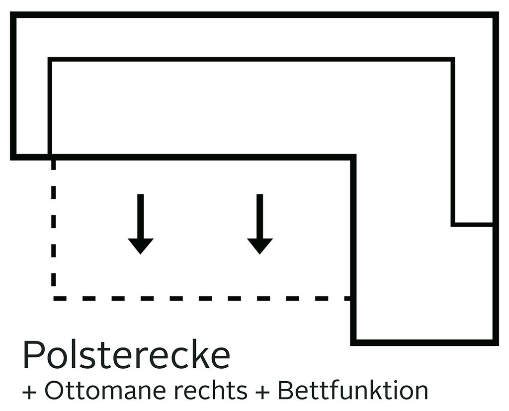 COTTA Ecksofa "Speedway L-Form", mit Kopfteilverstellung, wahlweise mit Bet günstig online kaufen