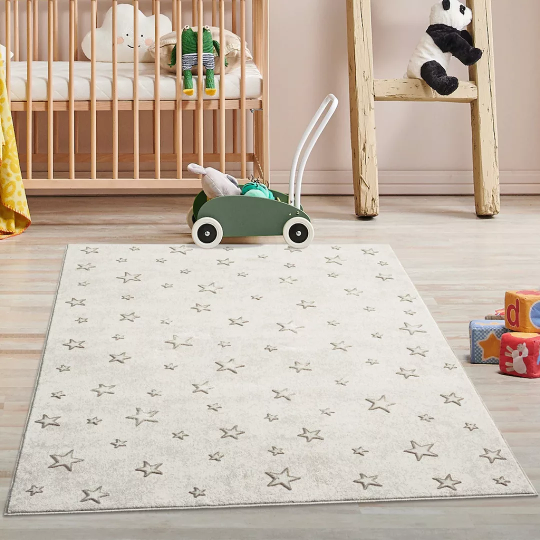 Carpet City Kinderteppich »MARA725«, rechteckig, Kinderzimmer Teppich Stern günstig online kaufen