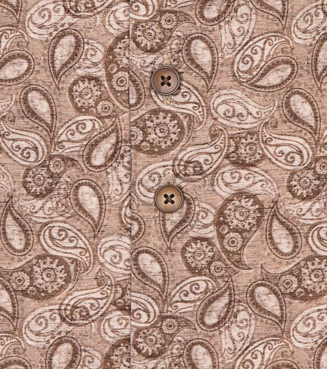 R2 Hemd Stretch Paisley Beige - Größe 45 günstig online kaufen