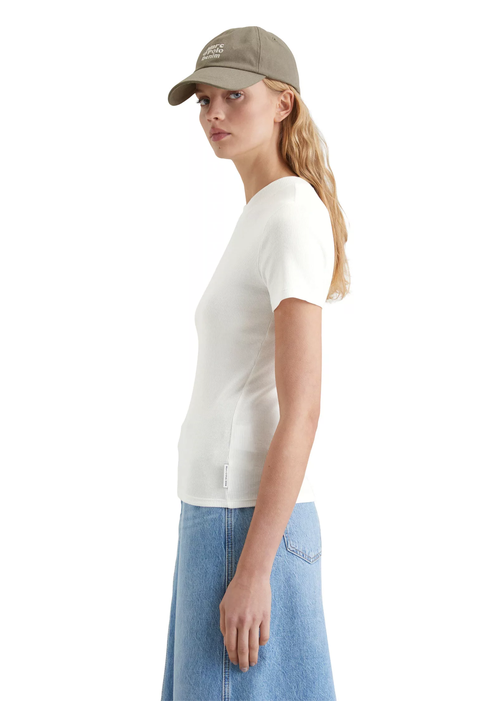Marc OPolo DENIM T-Shirt "aus Rippjersey" günstig online kaufen