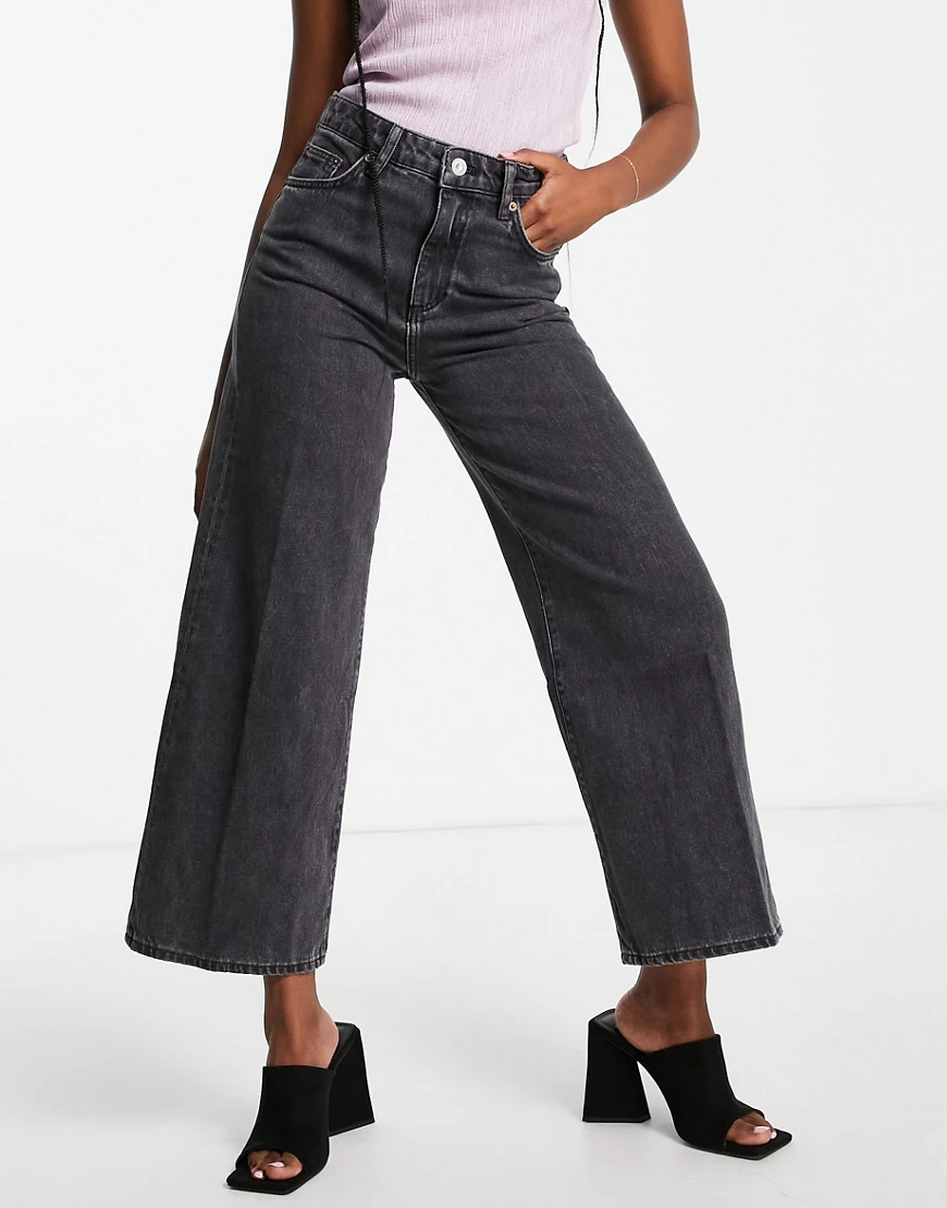 French Connection – Piper – Jeans mit weitem Bein aus Bio-Baumwolle in verw günstig online kaufen