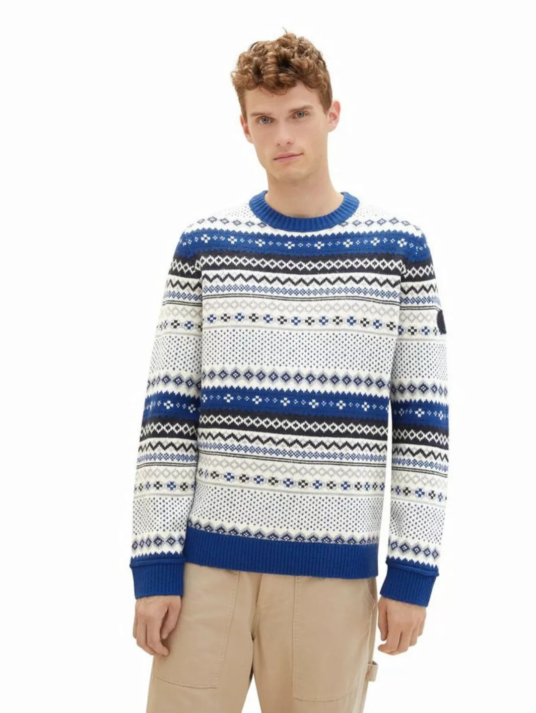 TOM TAILOR Norwegerpullover mit Karomuster günstig online kaufen