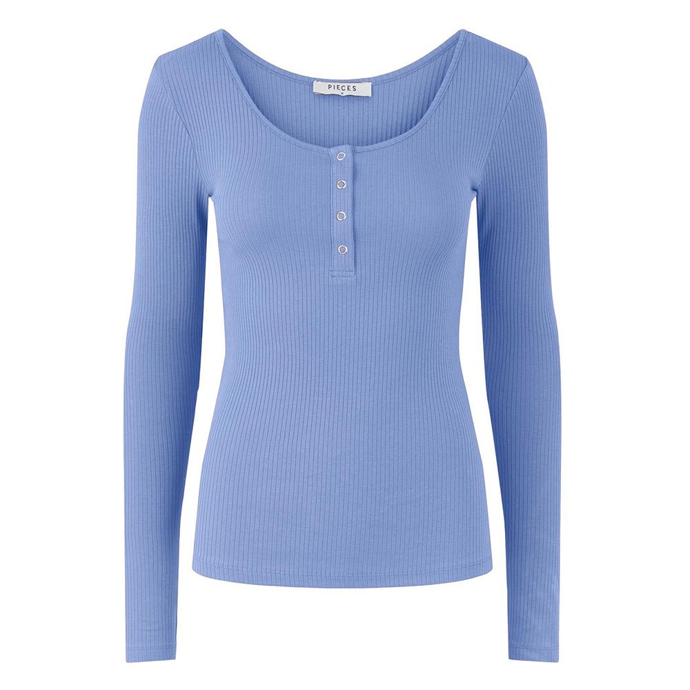 Pieces Kitte Langarm T-shirt XS Vista Blue günstig online kaufen