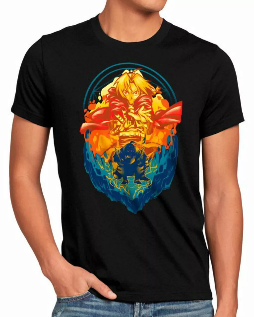 style3 Print-Shirt Herren T-Shirt Iron Alchemist fullmetal japan mustang ro günstig online kaufen