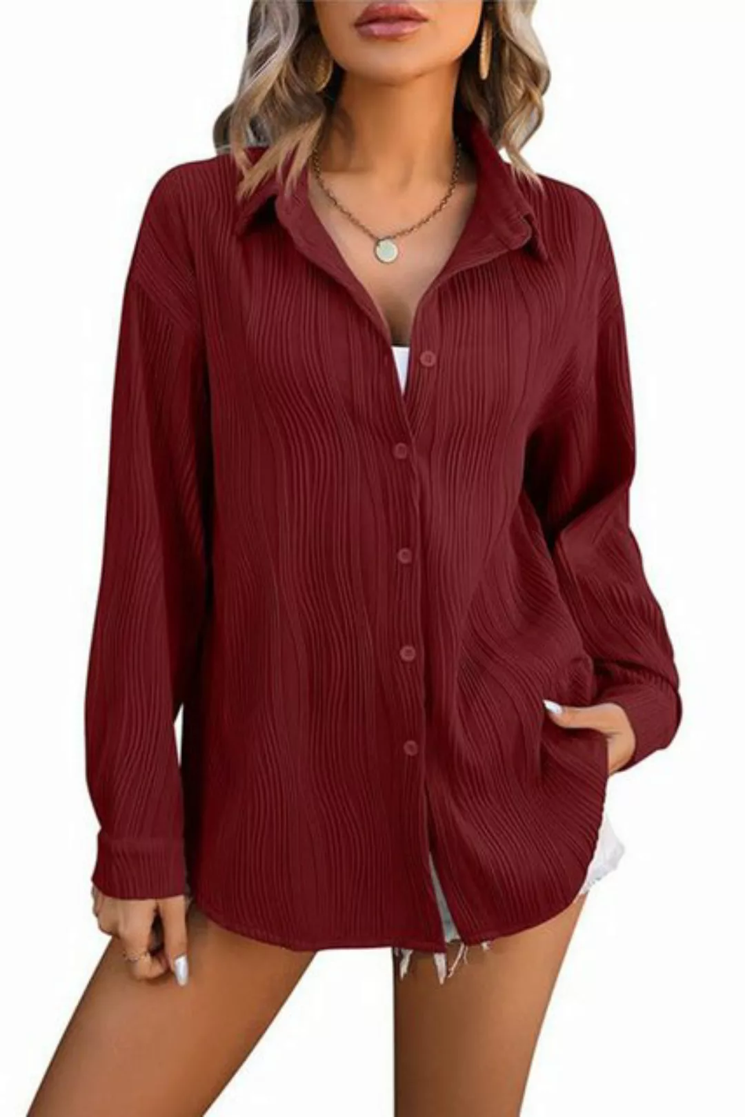 Orient Phoenix Langarmbluse Damen-Klassische Bluse,Businesshemd,Shirtjacke, günstig online kaufen