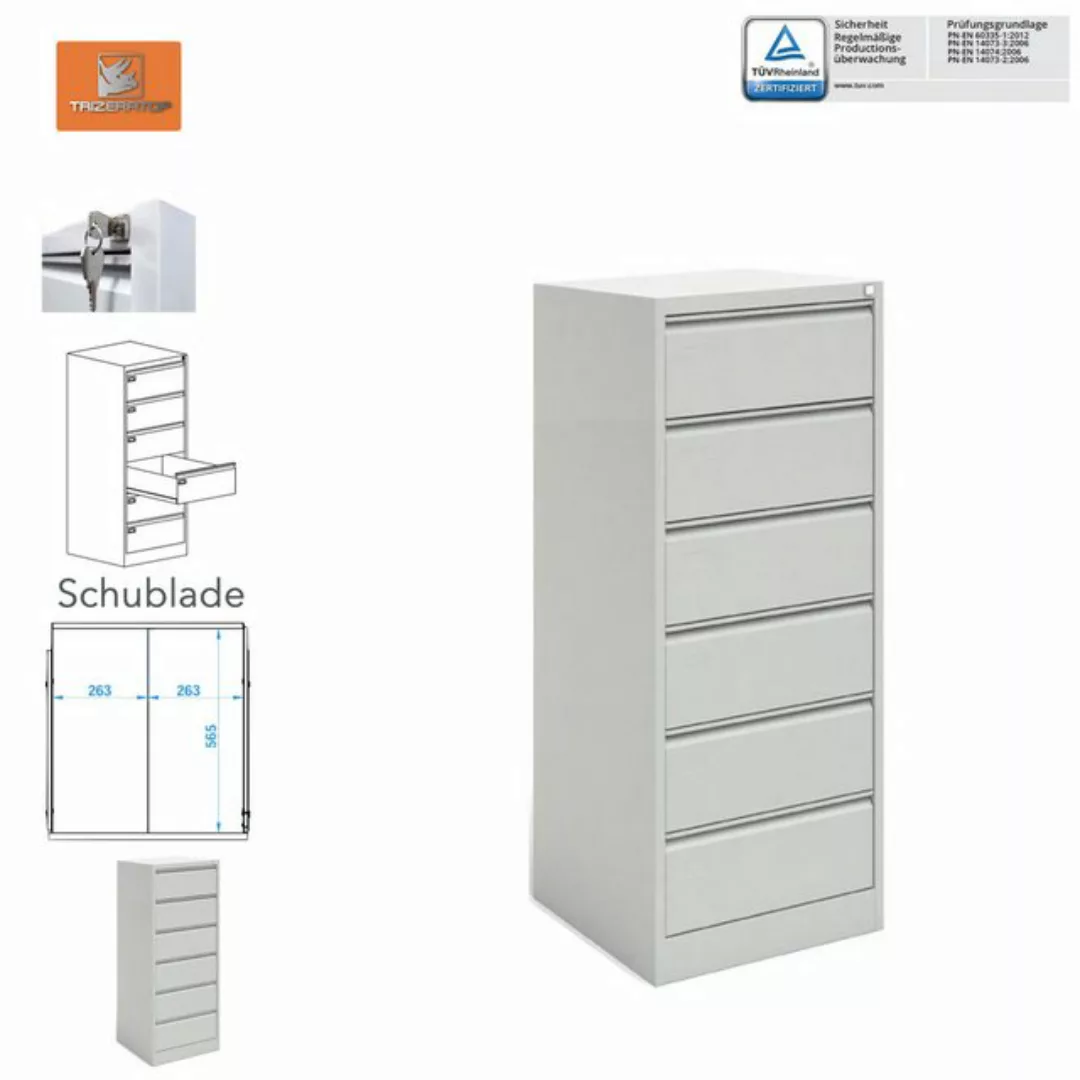 TRIZERATOP Hängeregisterschrank Aktenschrank Karteischrank 61x63x1514 cm 63 günstig online kaufen