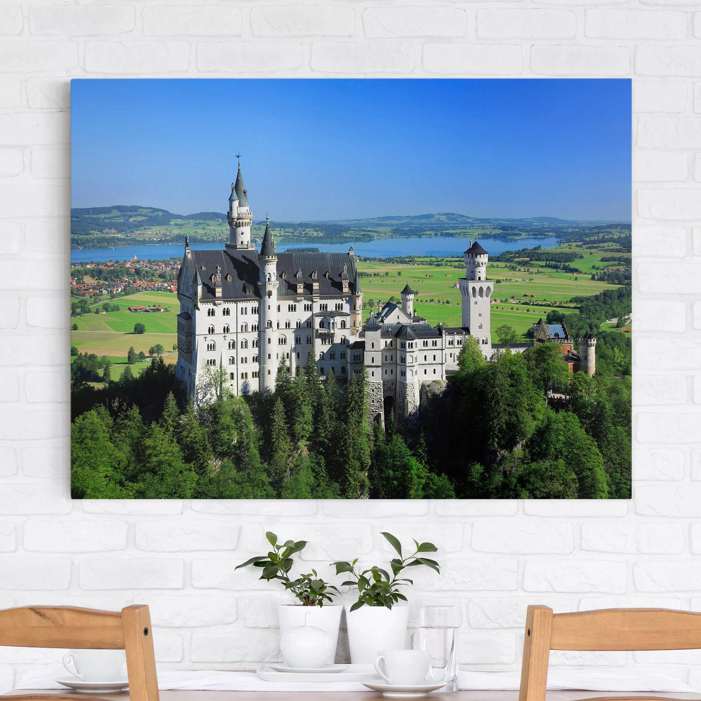 Leinwandbild Architektur & Skyline - Querformat Schloss Neuschwanstein günstig online kaufen