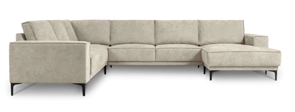Places of Style Wohnlandschaft "XXL Sofa Oland, Struktur, Flachgewebe, Luxu günstig online kaufen