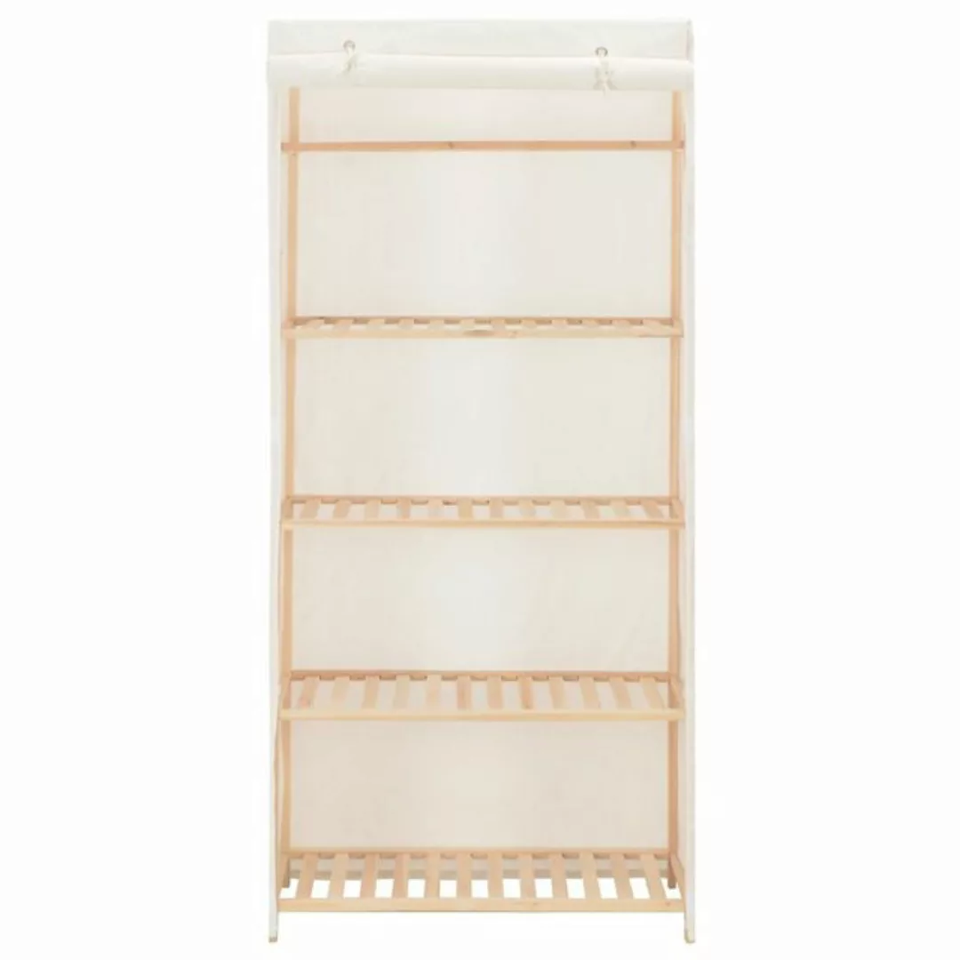 vidaXL Kleiderschrank Kleiderschrank Stoffschrank Weiß 79 x 40 x 170 cm Sto günstig online kaufen